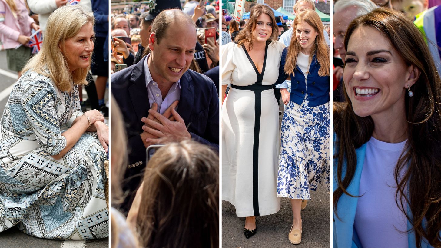 Foto's: koninklijke familie begeeft zich onder Britse volk tijdens feestelijke lunch