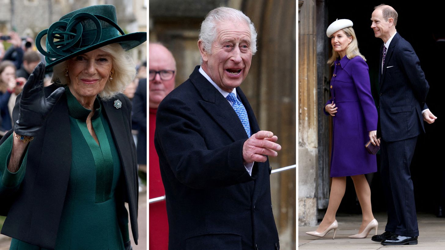 Zien: Britse koning Charles en zijn familieleden vieren Pasen in Windsor