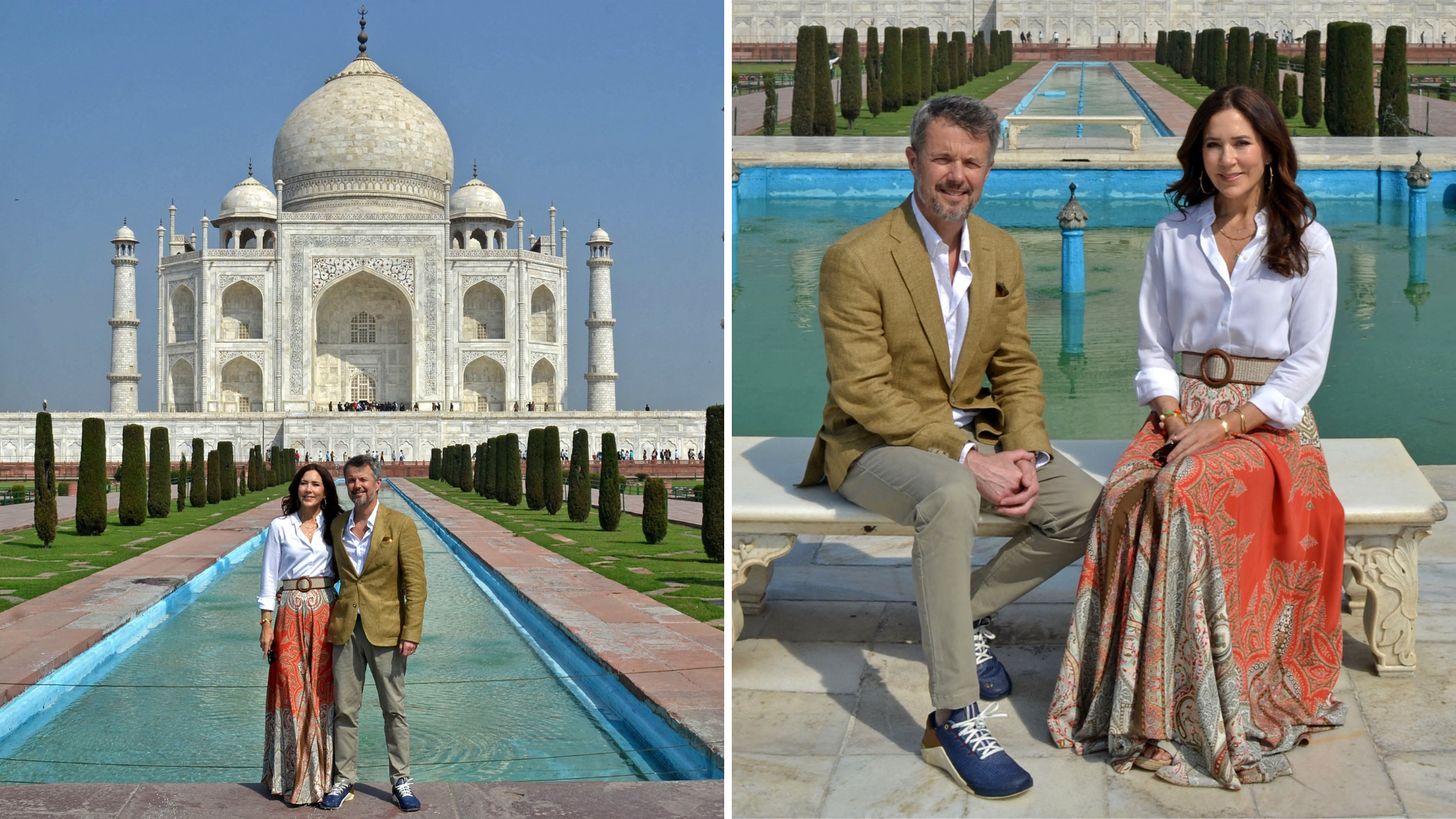 Frederik en Mary bezoeken wereldberoemde Taj Mahal