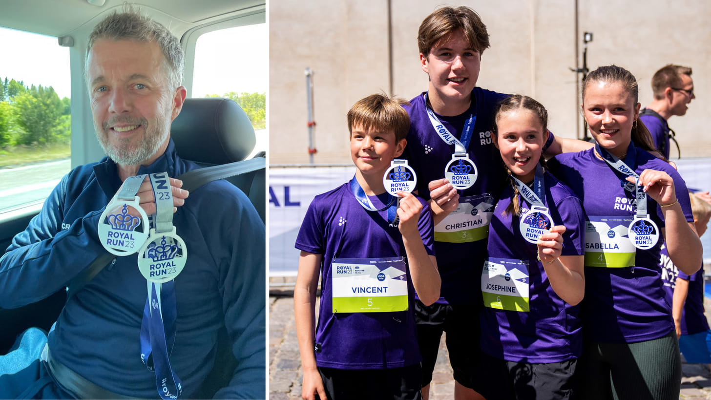 Sportieve foto's: Deense royals werken zich in het zweet