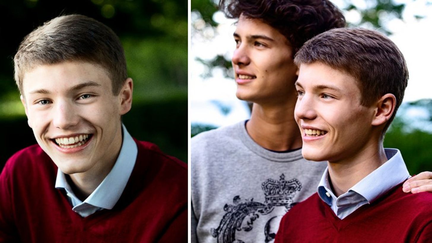 Foto's: Deense prins Felix (16) poseert met broer Nikolai