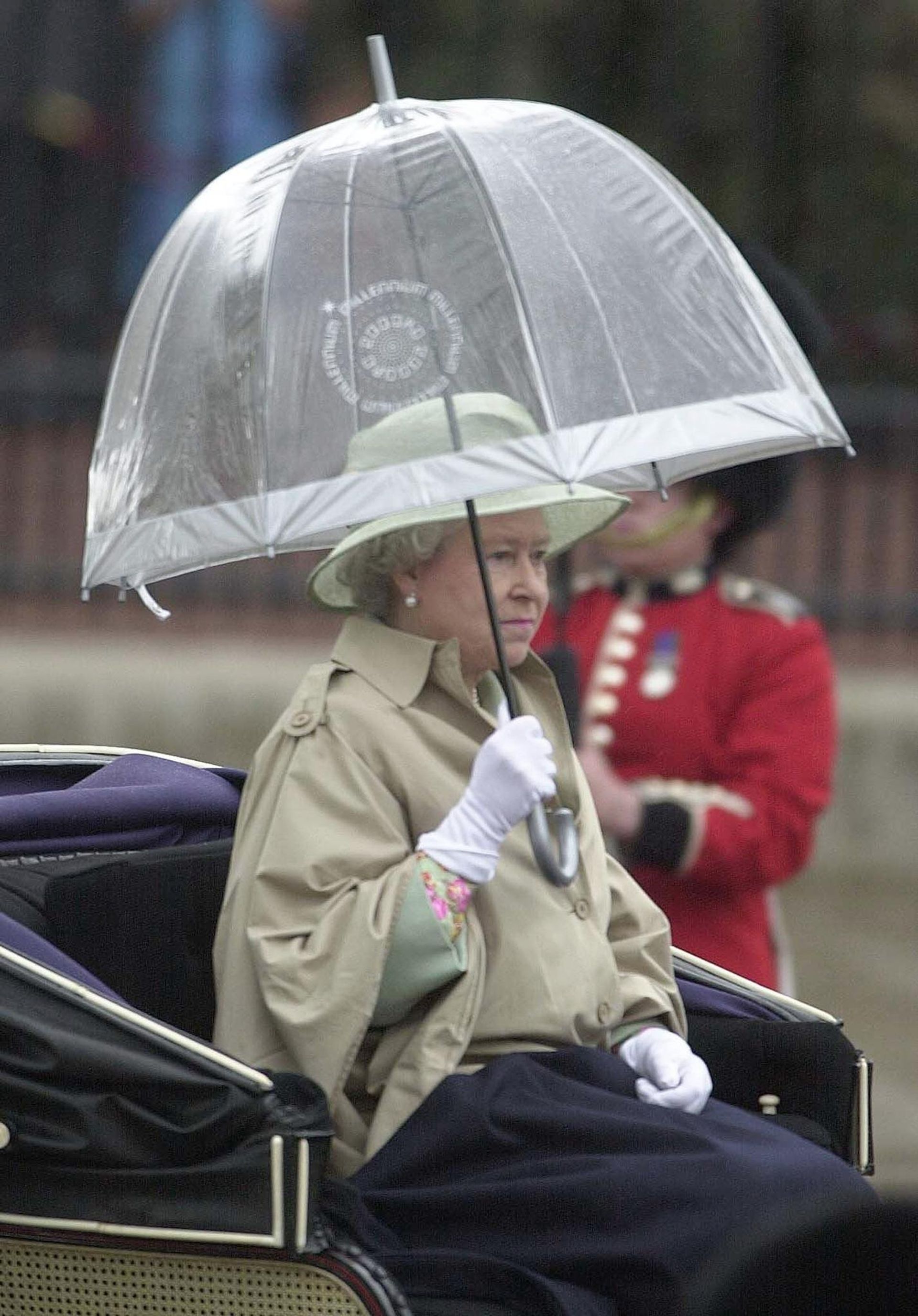 Elizabeth trooping the colour