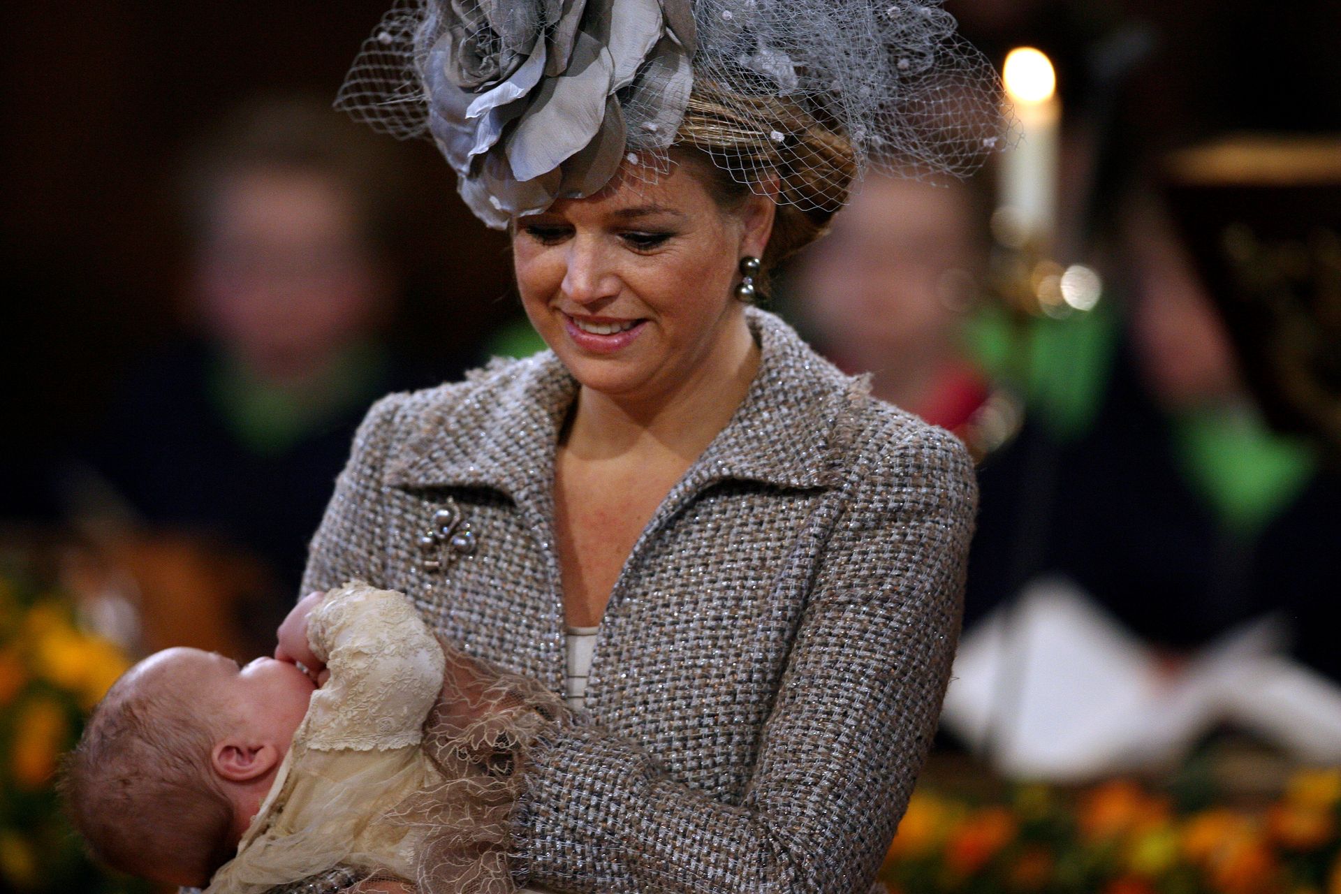 2005 - Prinses Máxima tijdens de doop van haar tweede dochter, prinses Alexia.