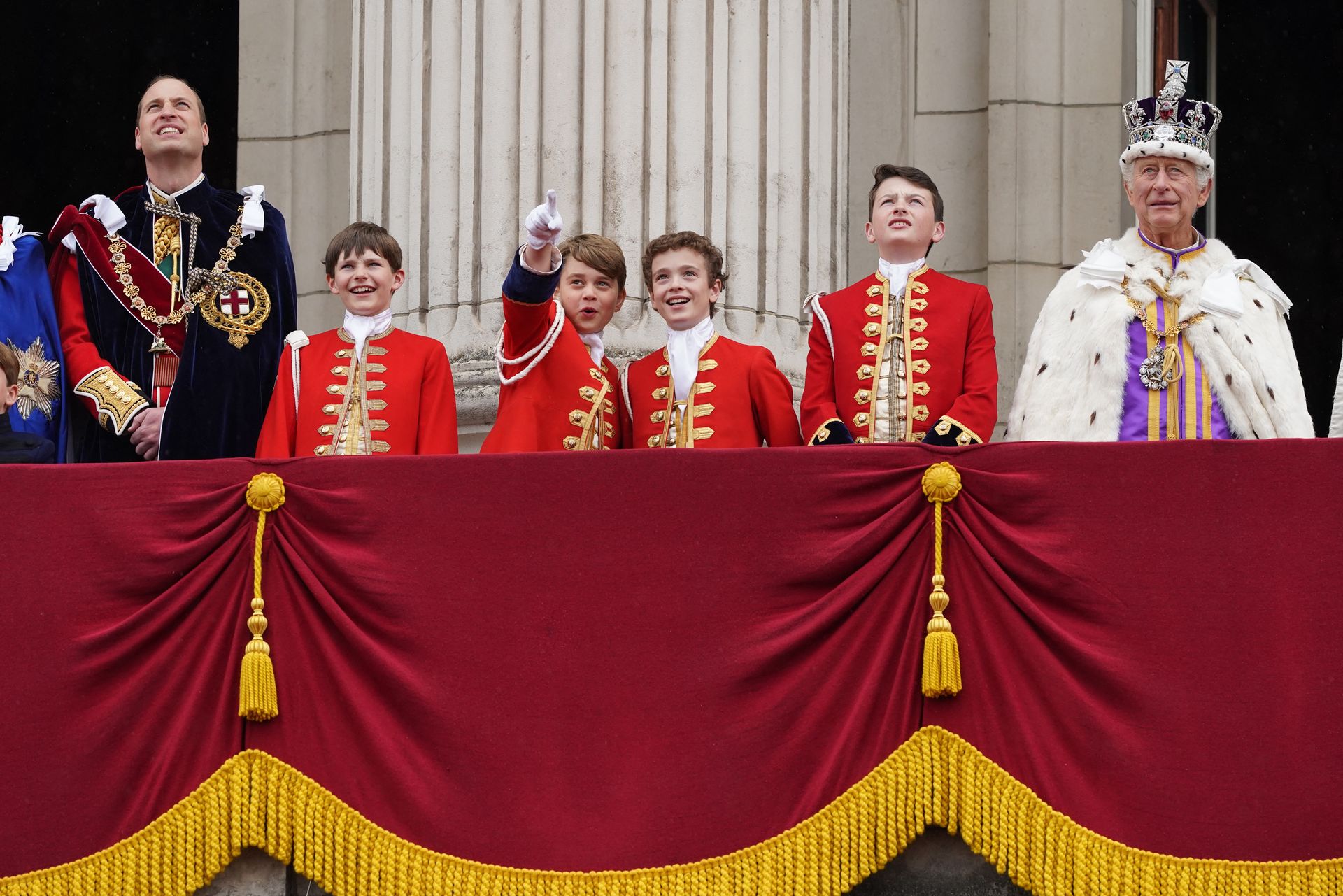 De Windsors tijdens de kroning van koning Charles op 6 mei 2023.