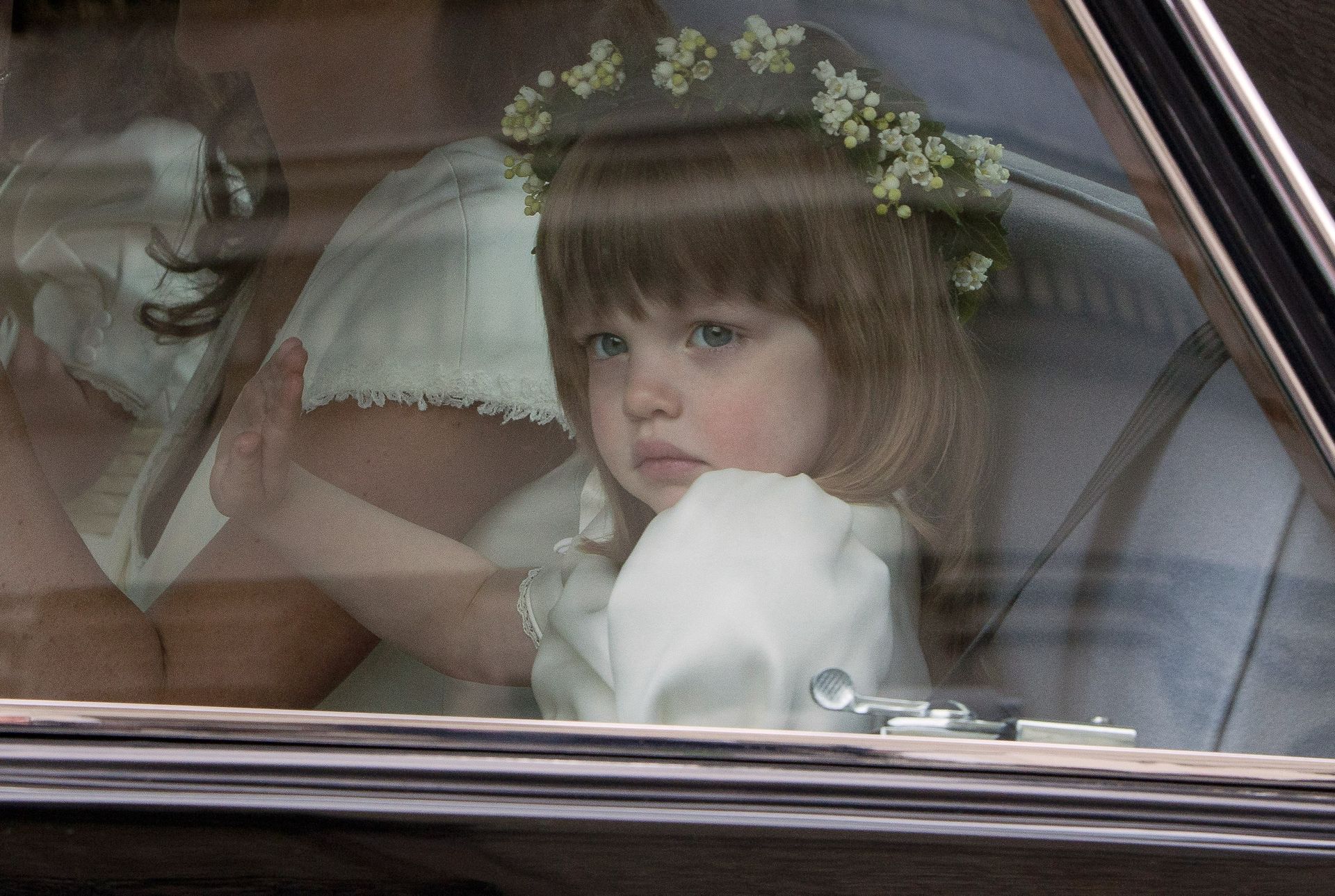 Bruidsmeisje Eliza Lopes tijdens het huwelijk van prins William en Catherine, de prinses van Wales, in 2011.