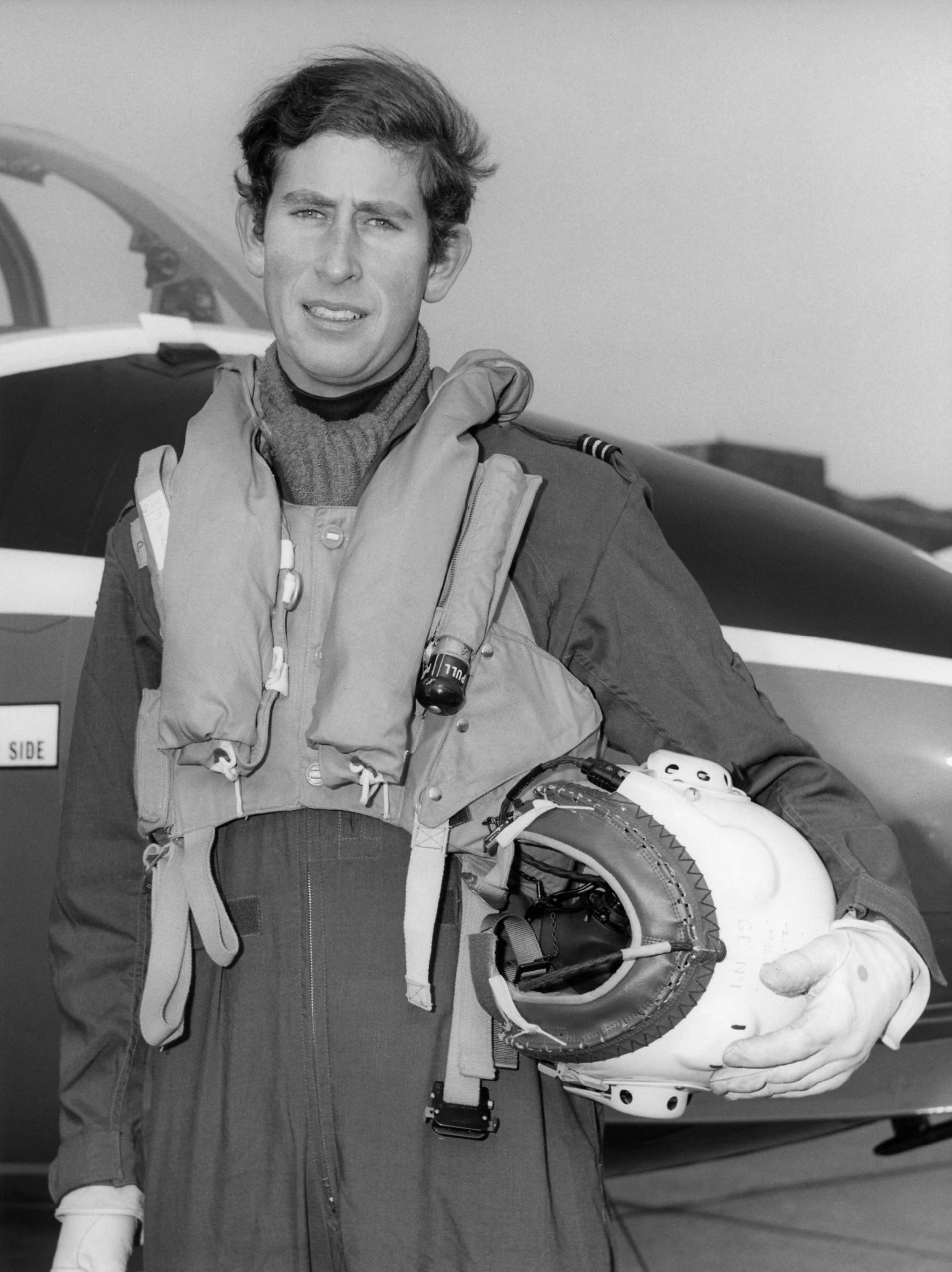 Toenmalig prins Charles tijdens zijn Royal Initial Officer Training in 1971.