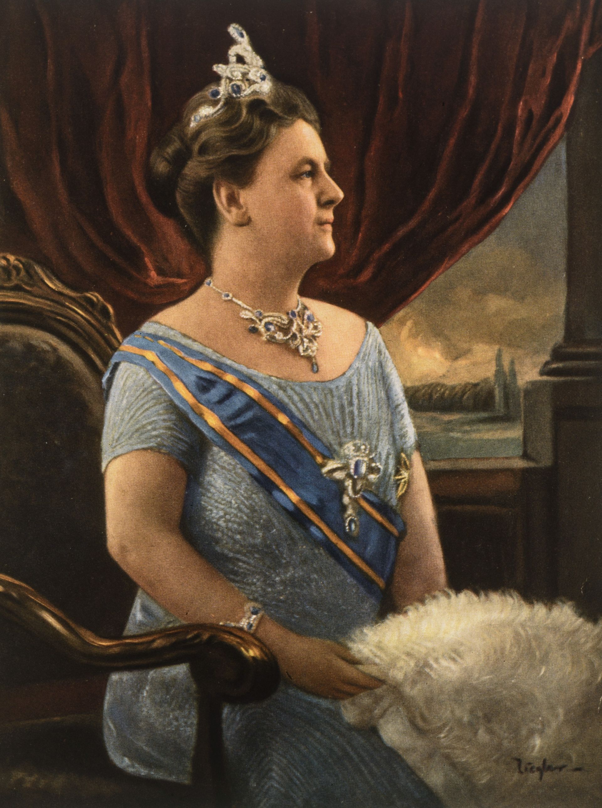Koningin Wilhelmina omstreeks 1920.
