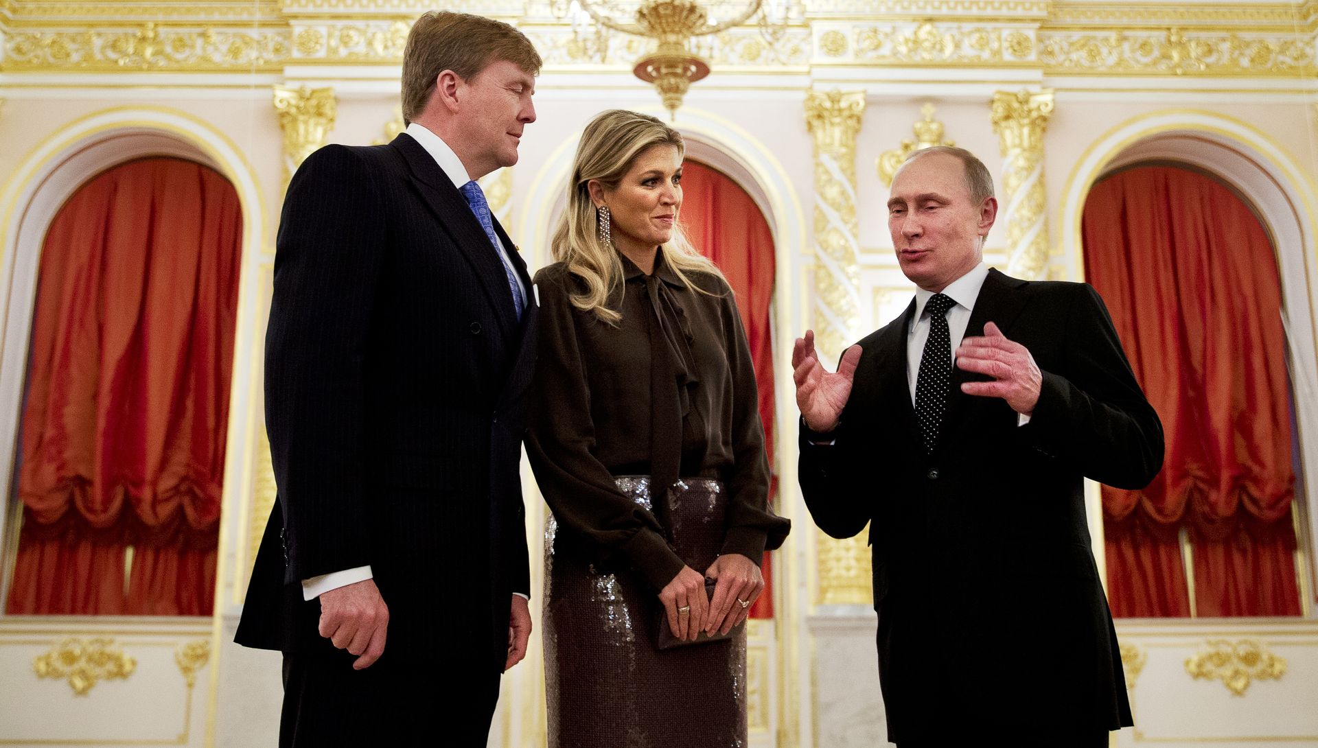 Koningspaar op bezoek bij Poetin