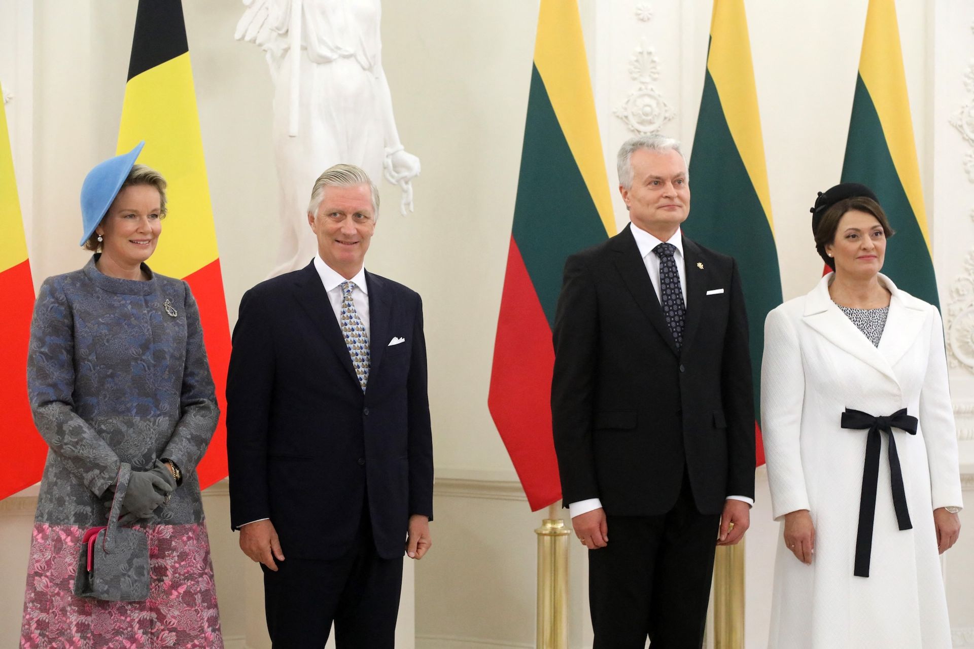 Koningspaar-Belgie-presidentspaar-Litouwen