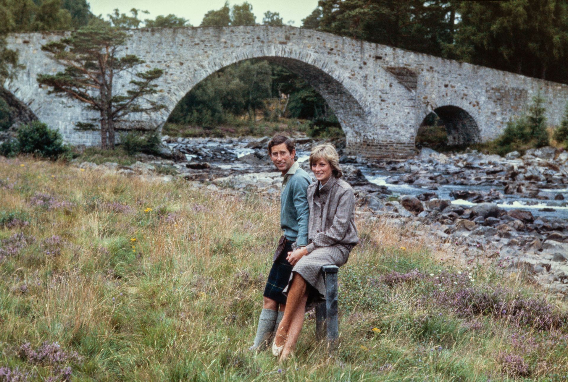 Prins Charles en prinses Diana op het landgoed Balmoral in 1981.