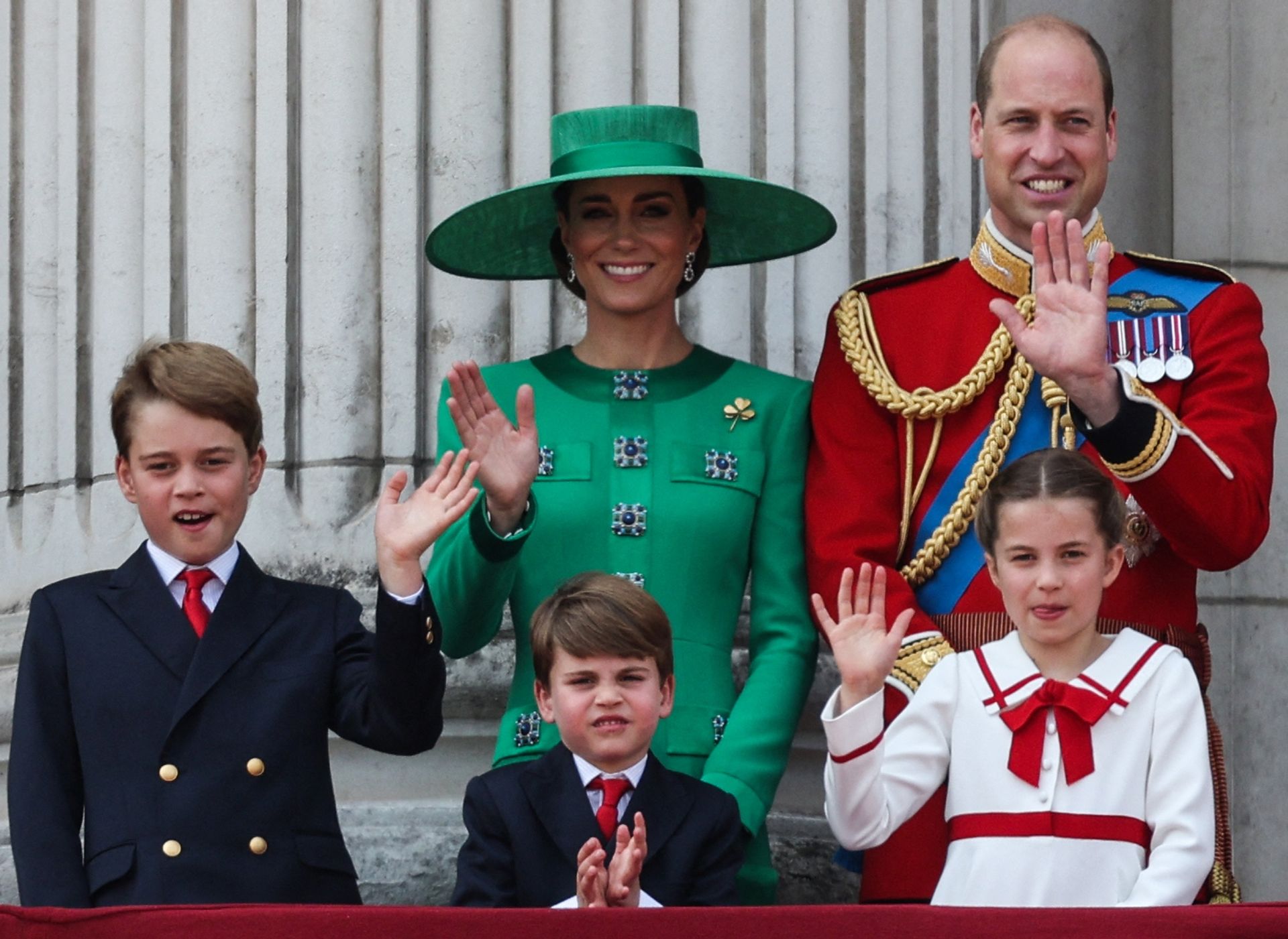 Prins William en Catherine samen met de kinderen in 2023.