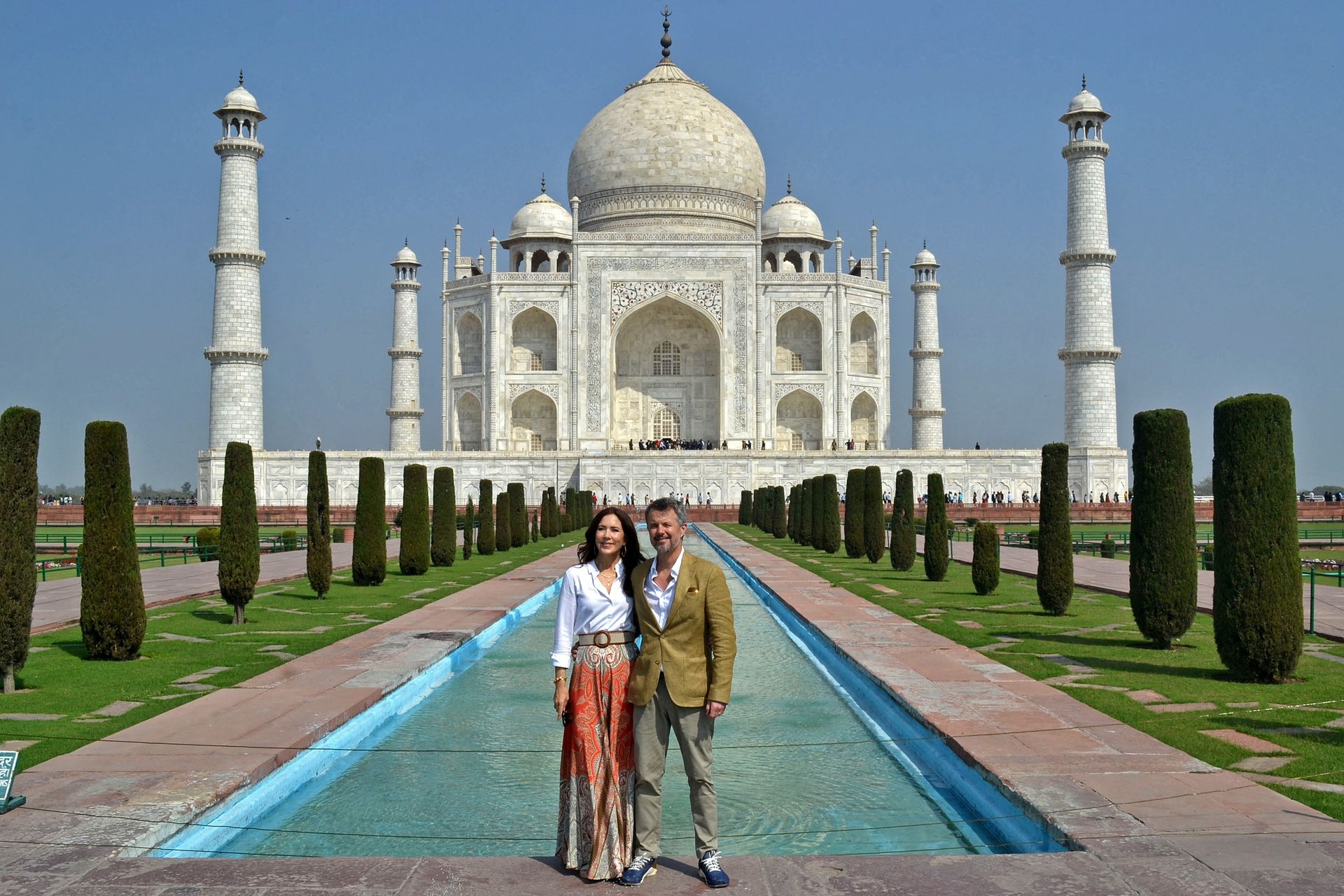 Frederik Mary bij Taj Mahal 2023