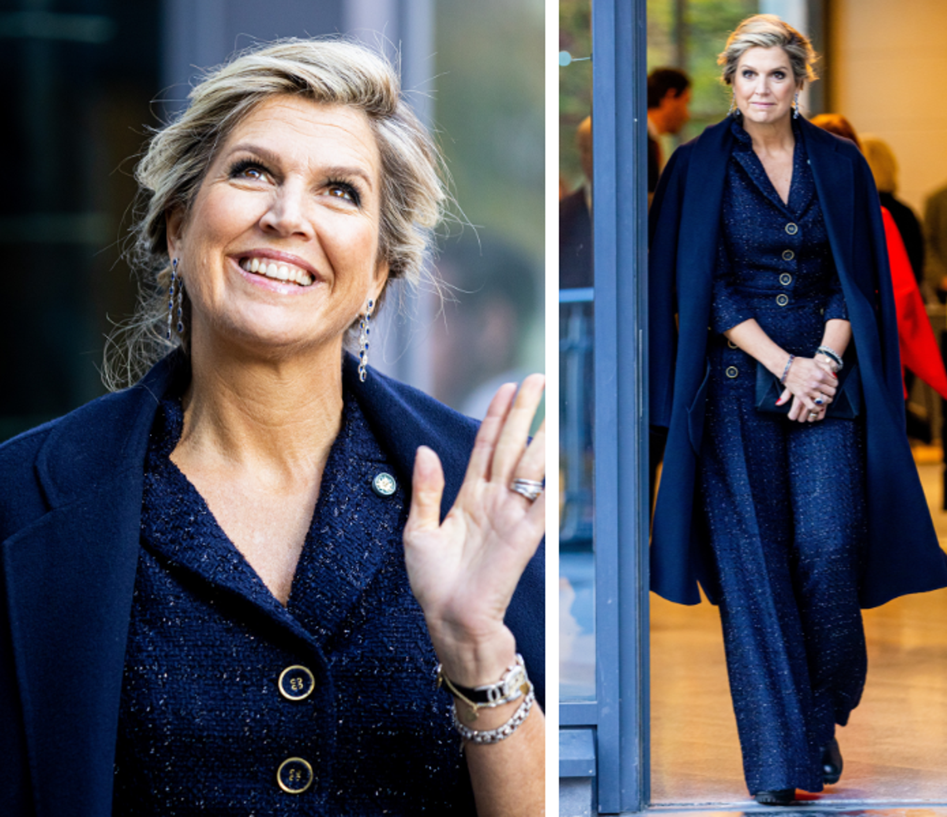 Máxima blauwe jumpsuit