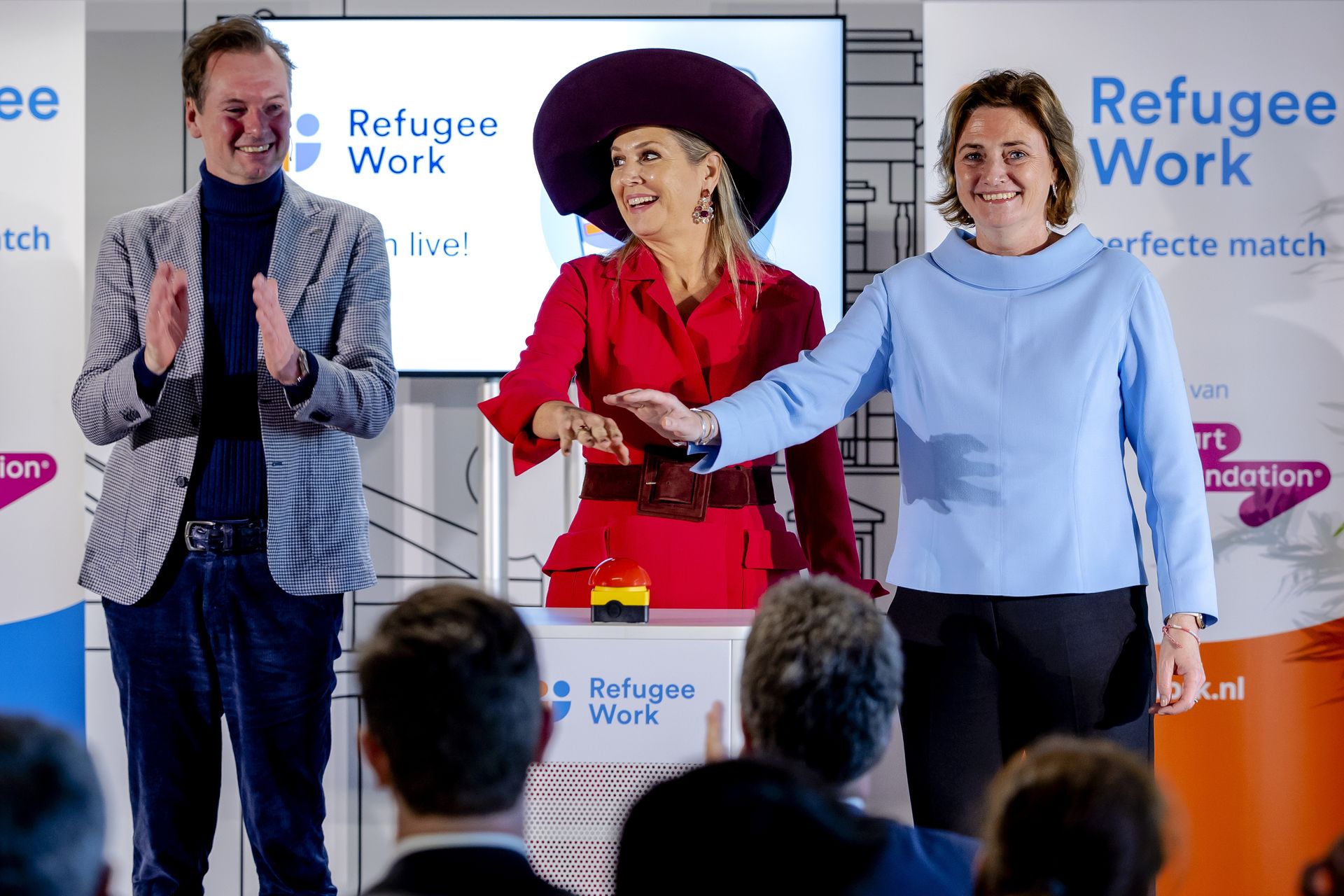 Máxima lanceert banenplatform RefugeeWork