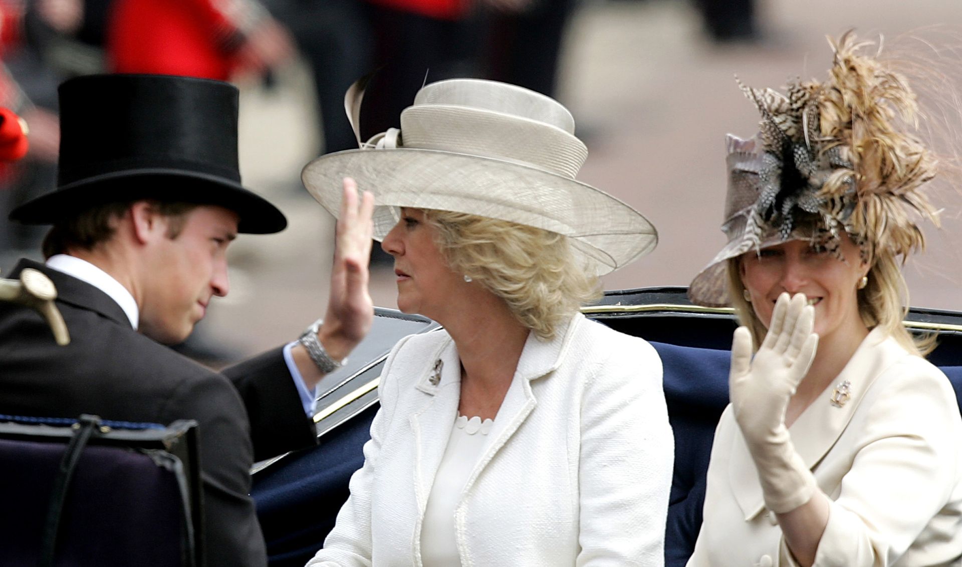 Camilla trooping the colour