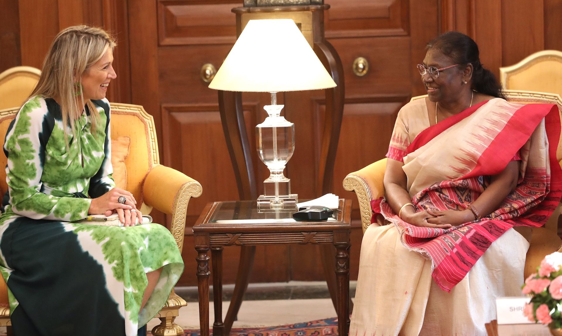 Koningin-Maxima-ontmoeting-president-India