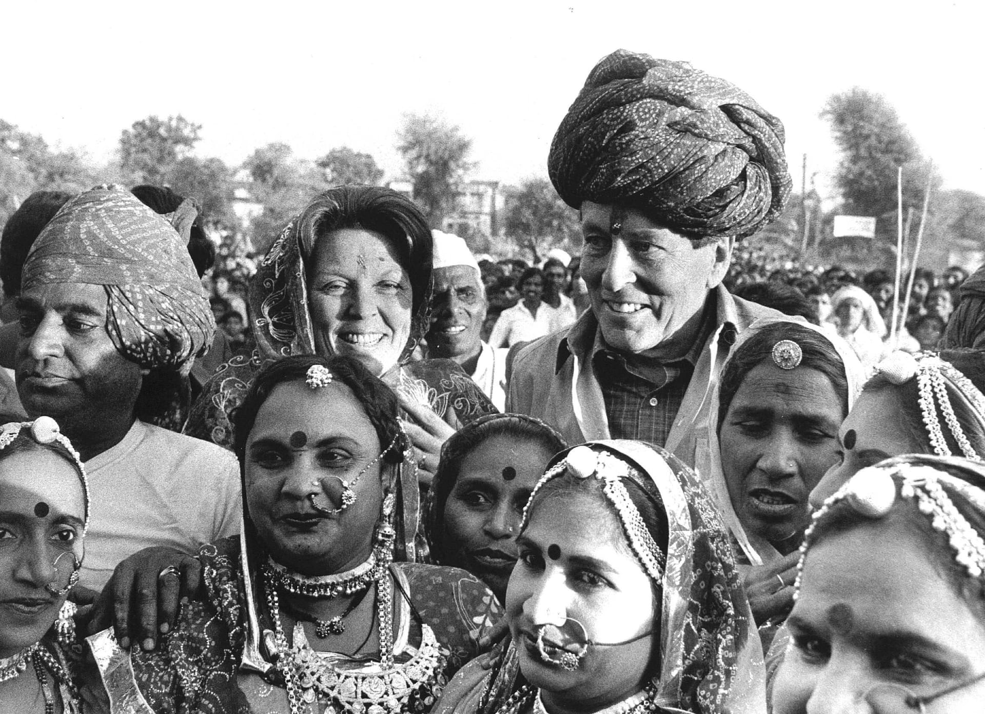 Koningin Beatrix en prins Claus in India, 1986.