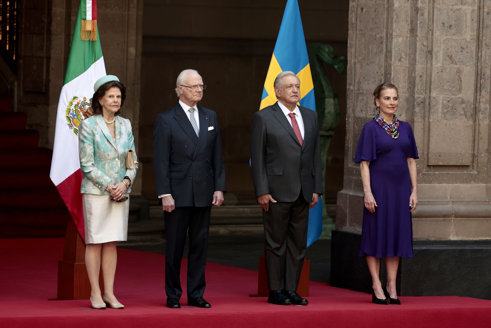 Carl Gustaf Silvia staatsbezoek Mexico.