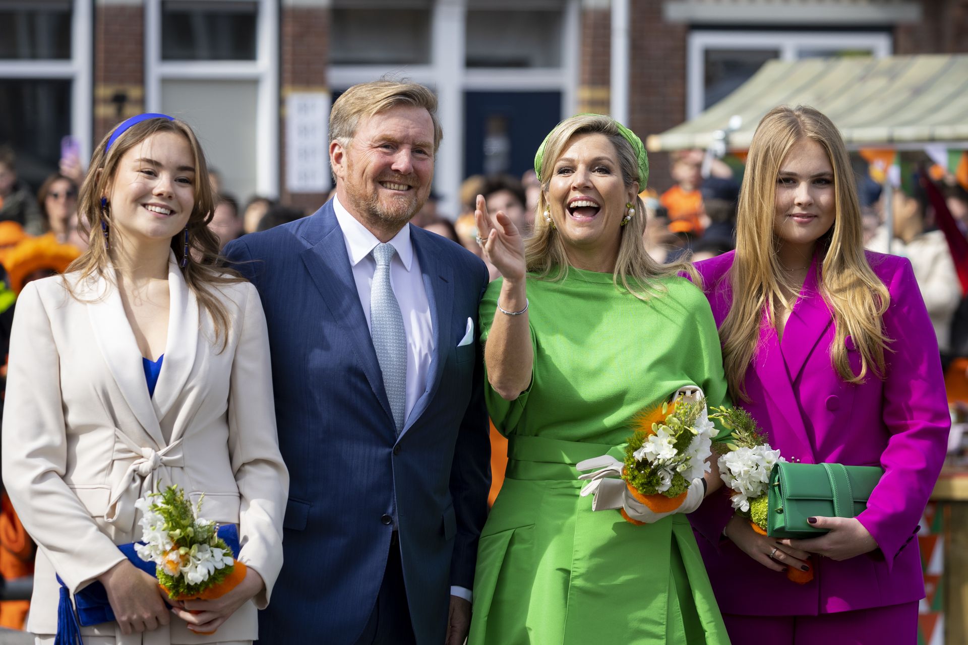 Willem-Alexander, Máxima, Amalia, Ariane Koningsdag 2023