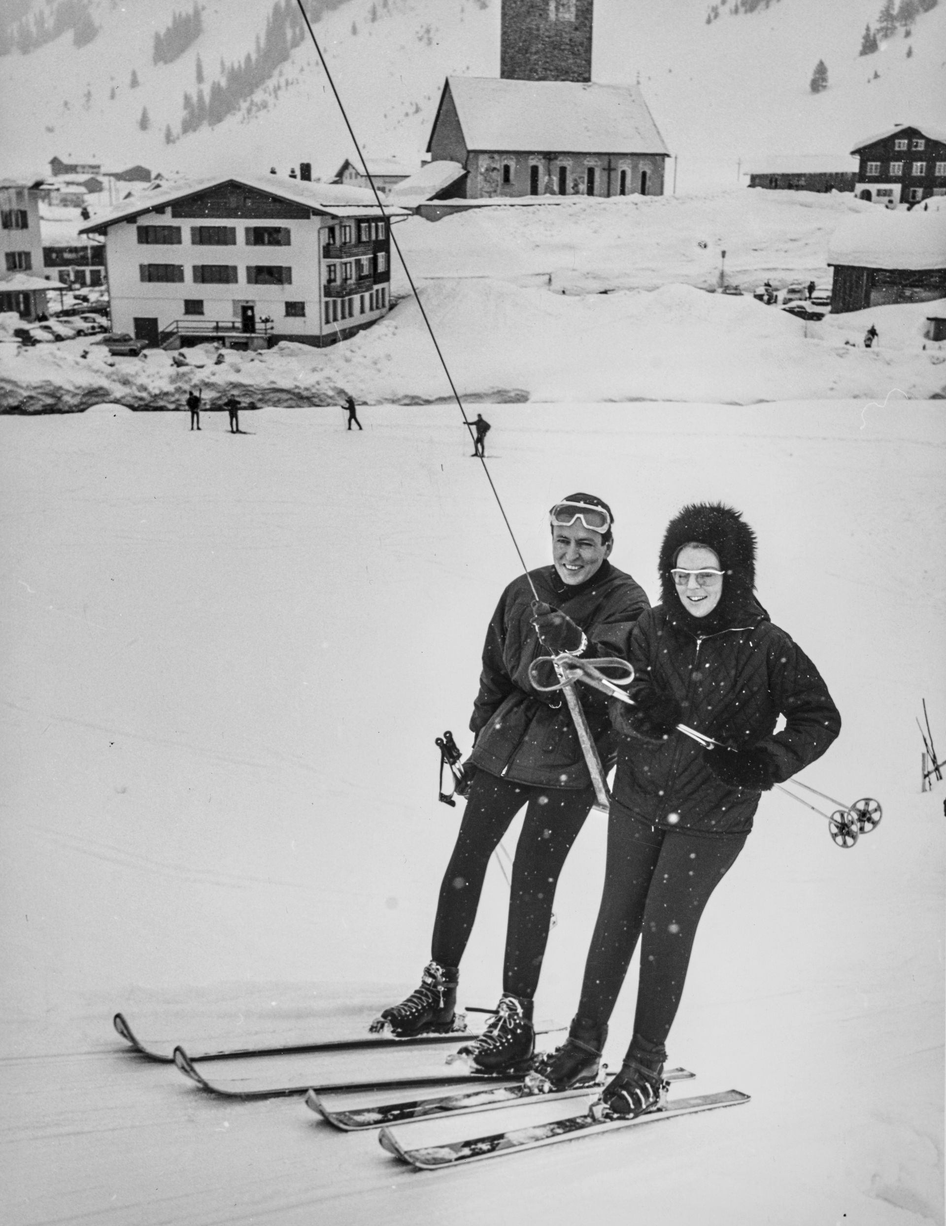 Beatrix en Claus in Lech 1968