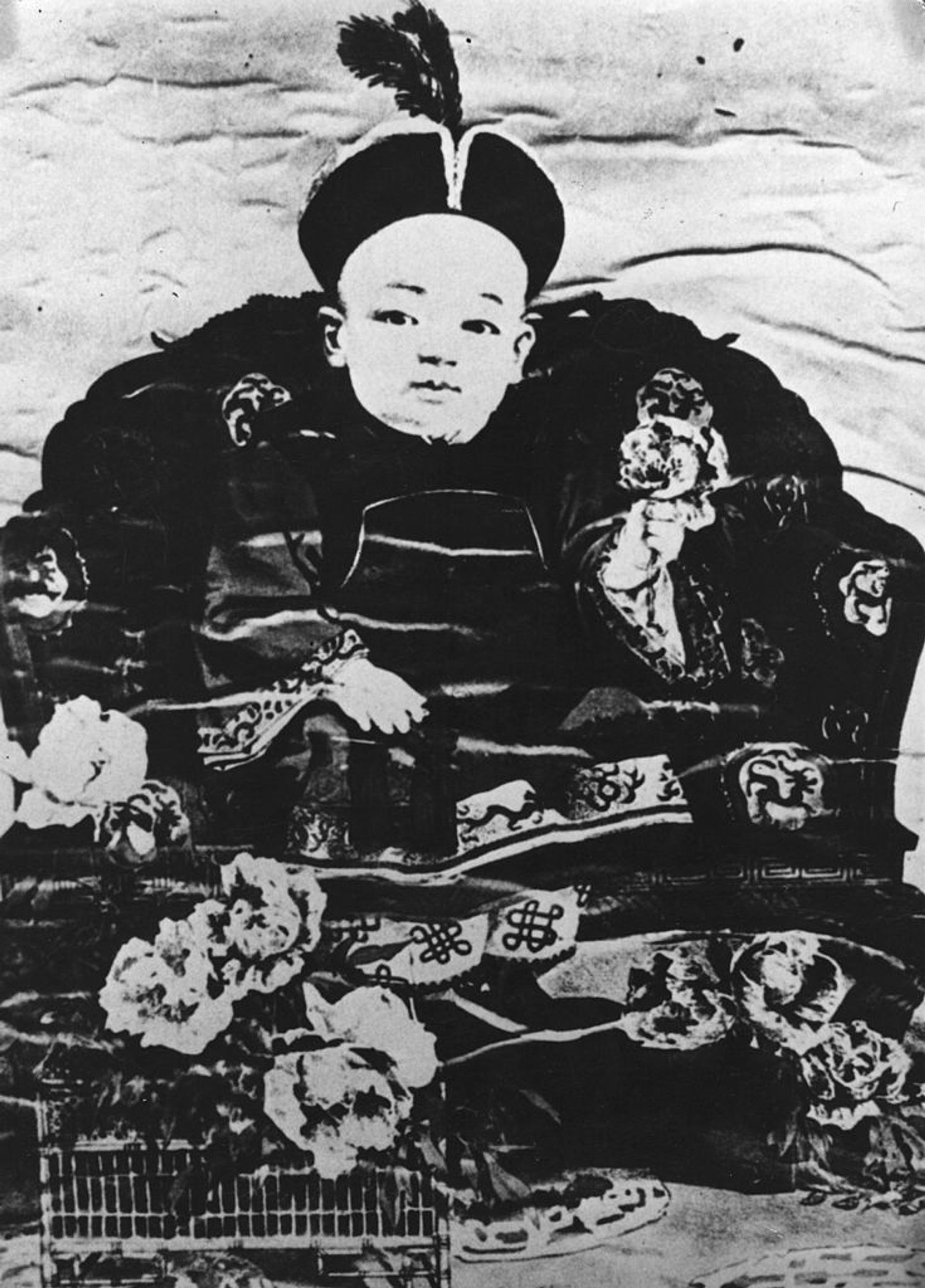 Portretfoto van keizer Puyi van China in 1908