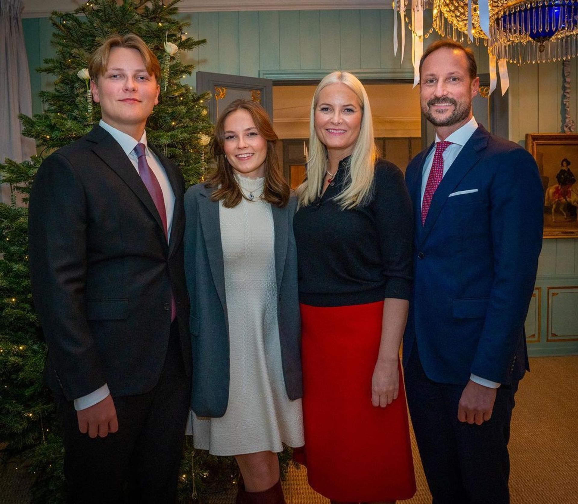 Noors kroonprinselijk gezin december 2022