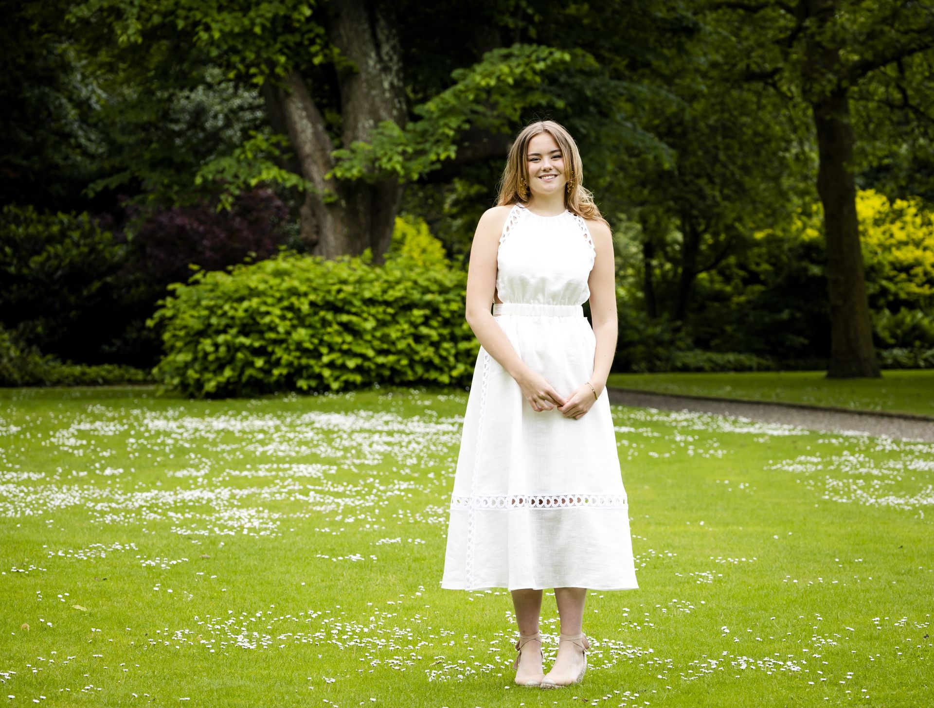 De onlangs 17 jaar geworden prinses Ariane tijdens de fotosessie.