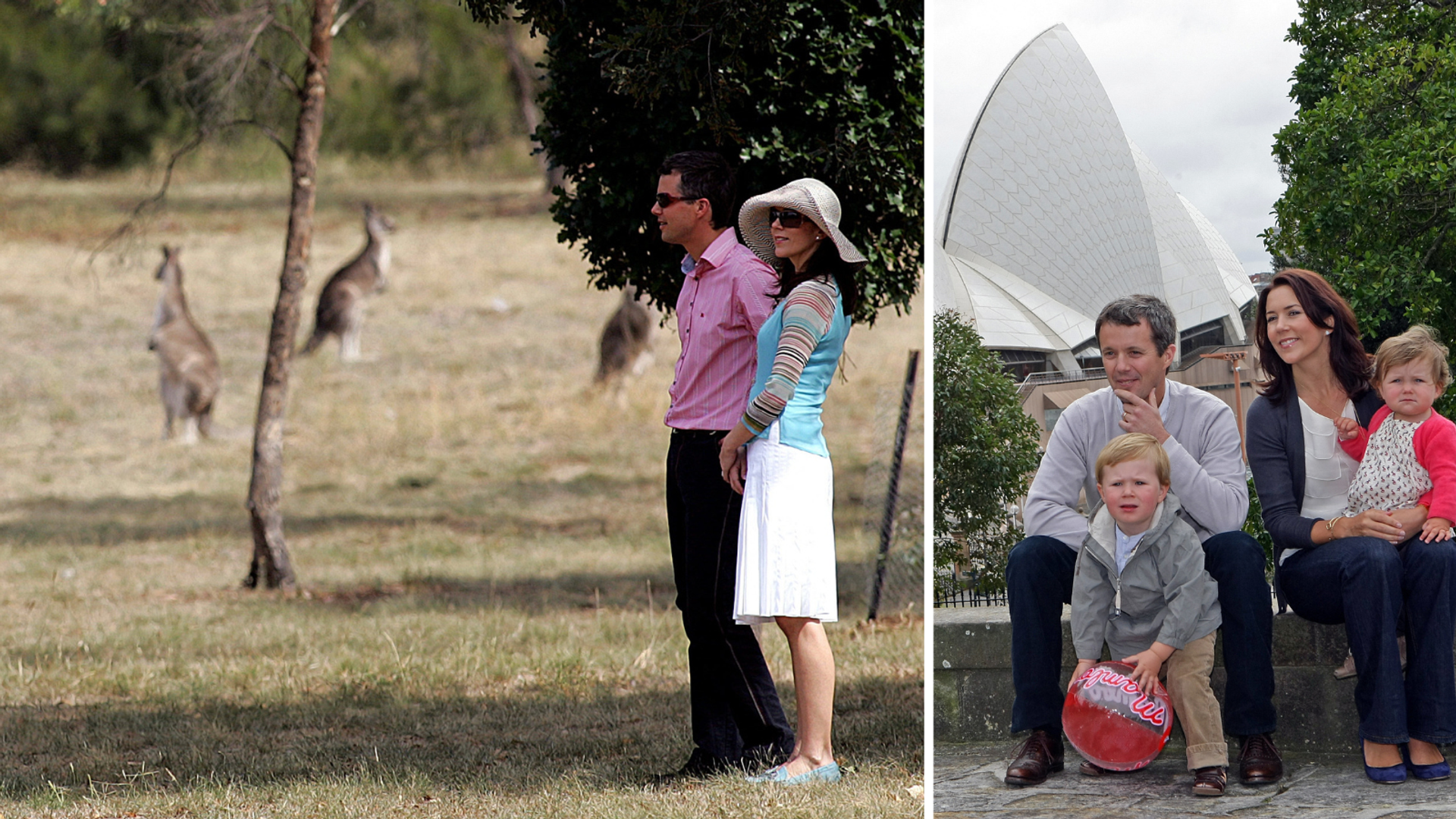 Deens kroonprinselijk gezin in Australië