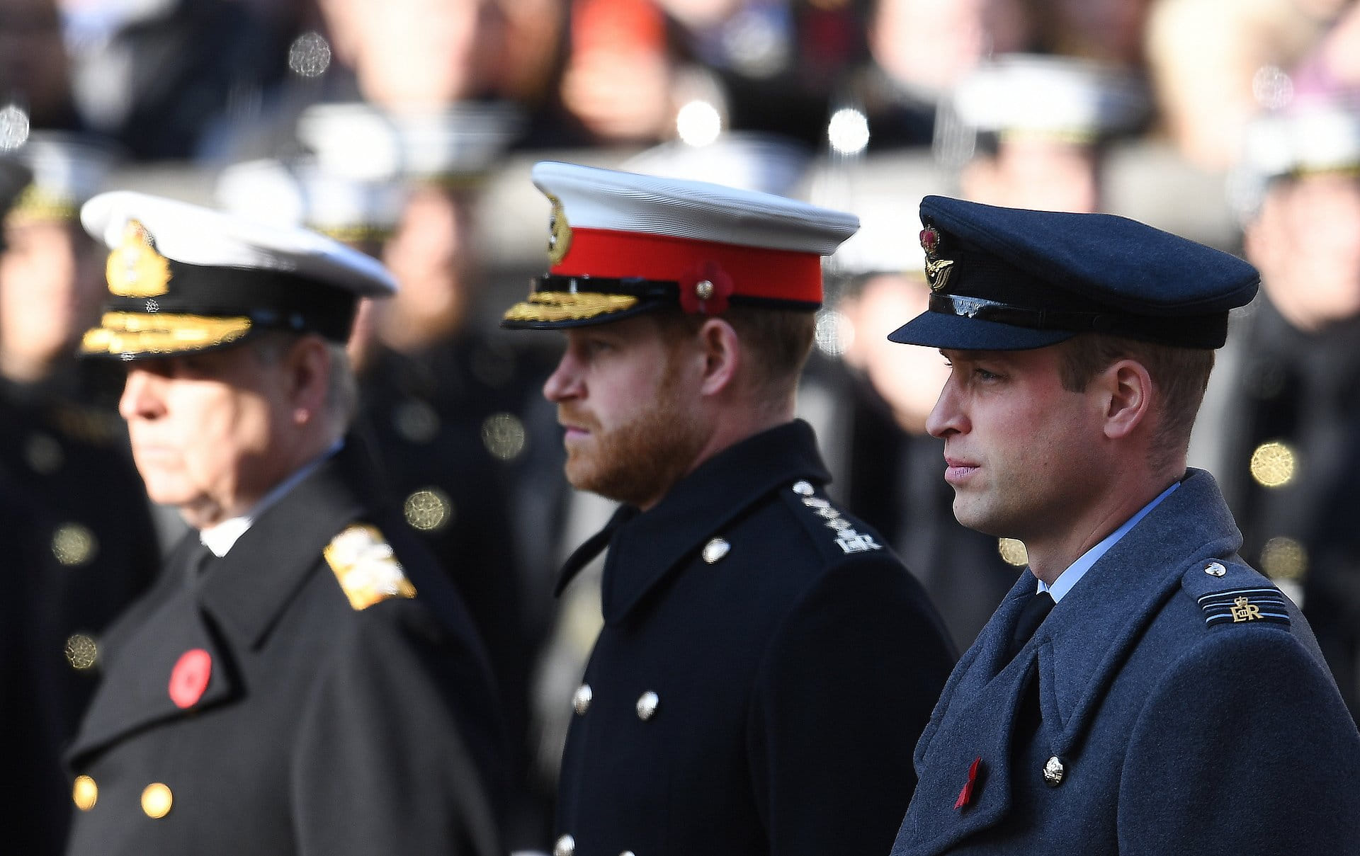 Vorig jaar waren Andrew en Harry allebei op 10 november aanwezig bij de ceremonie bij de Cenotaph.