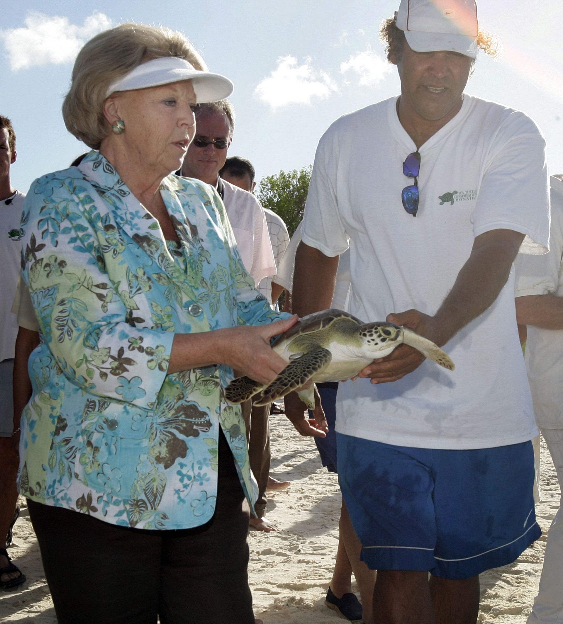 Beatrix op Bonaire schildpad