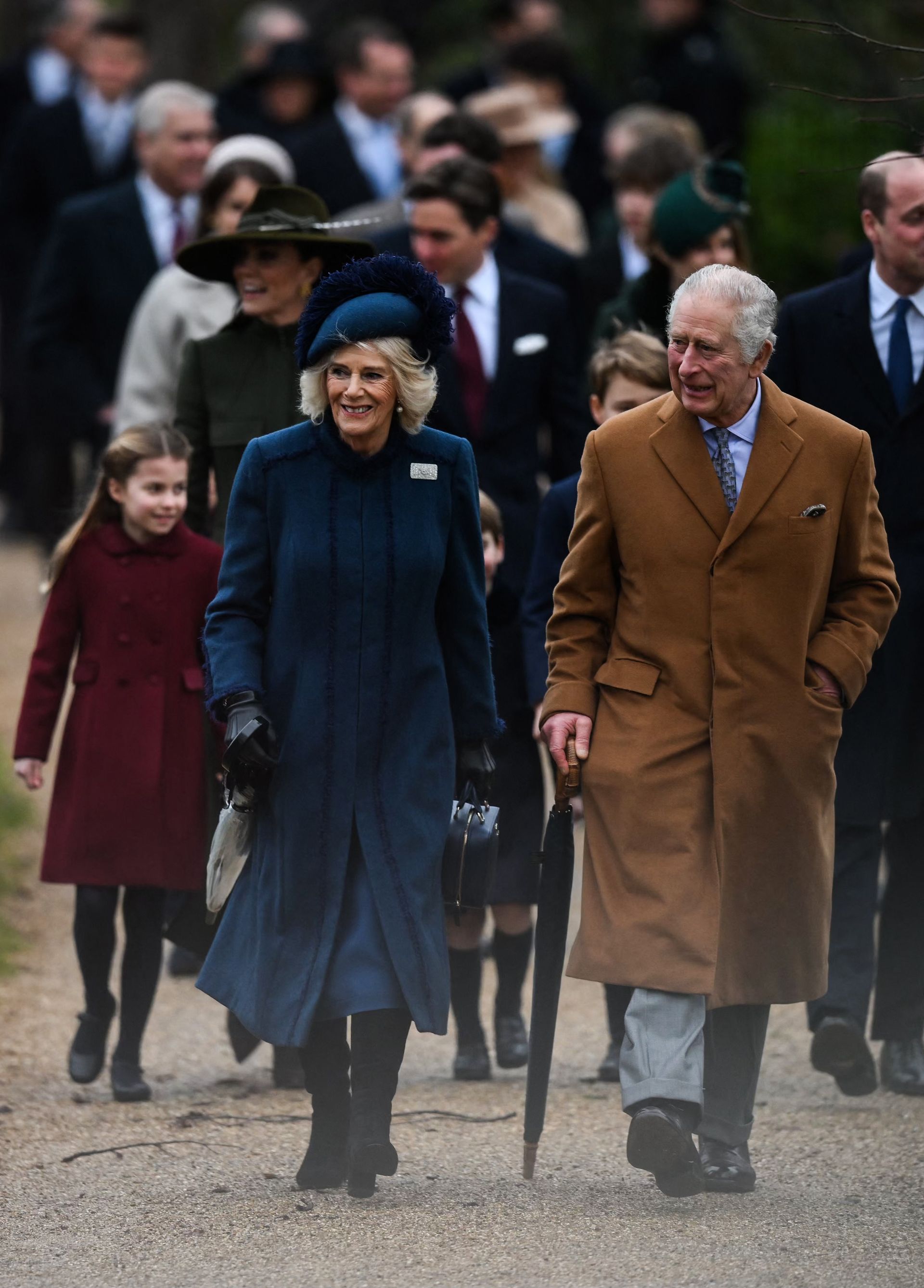 Koning Charles en koningin Camilla in Sandringham in 2022.