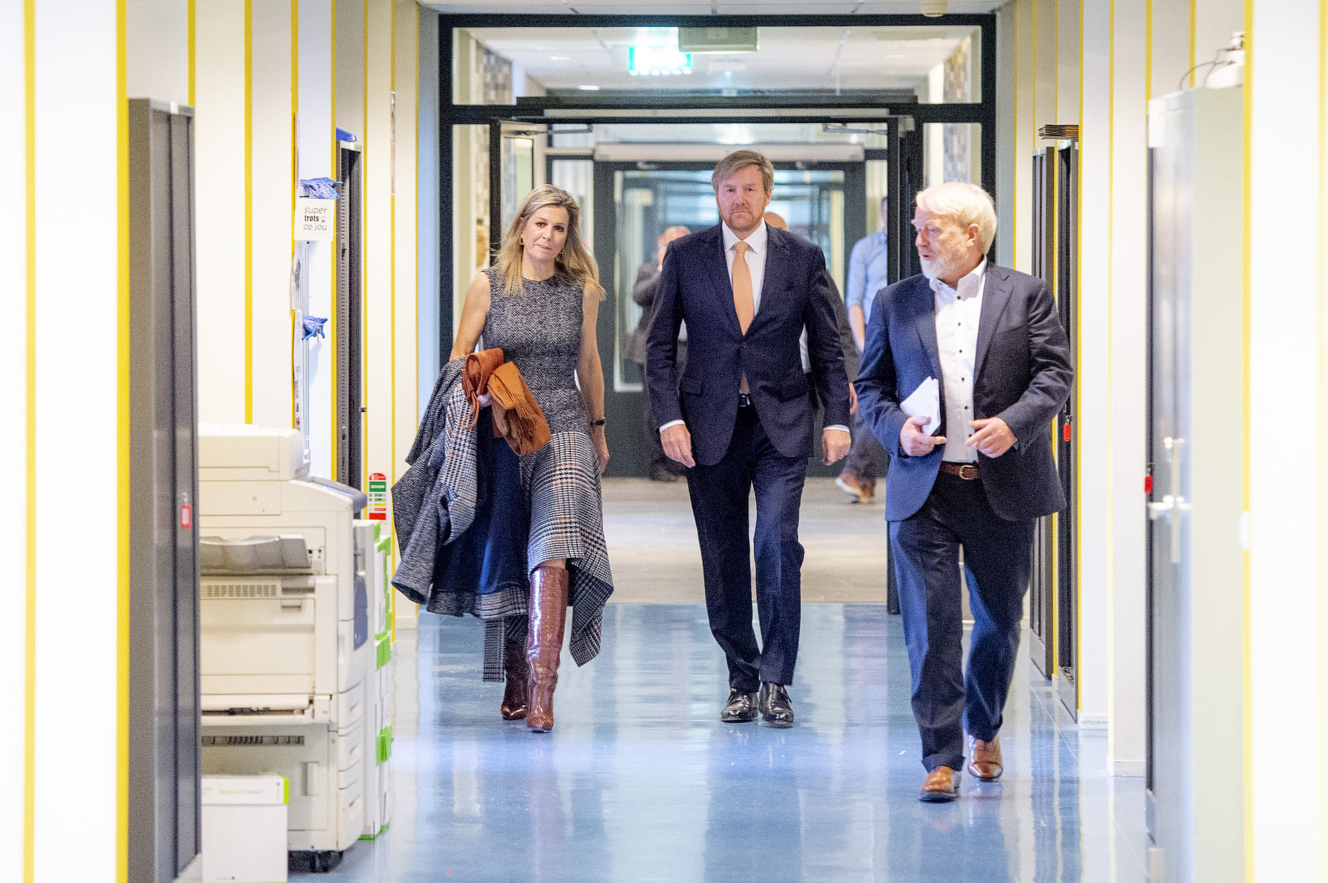 Het koningspaar op bezoek bij het RIVM.