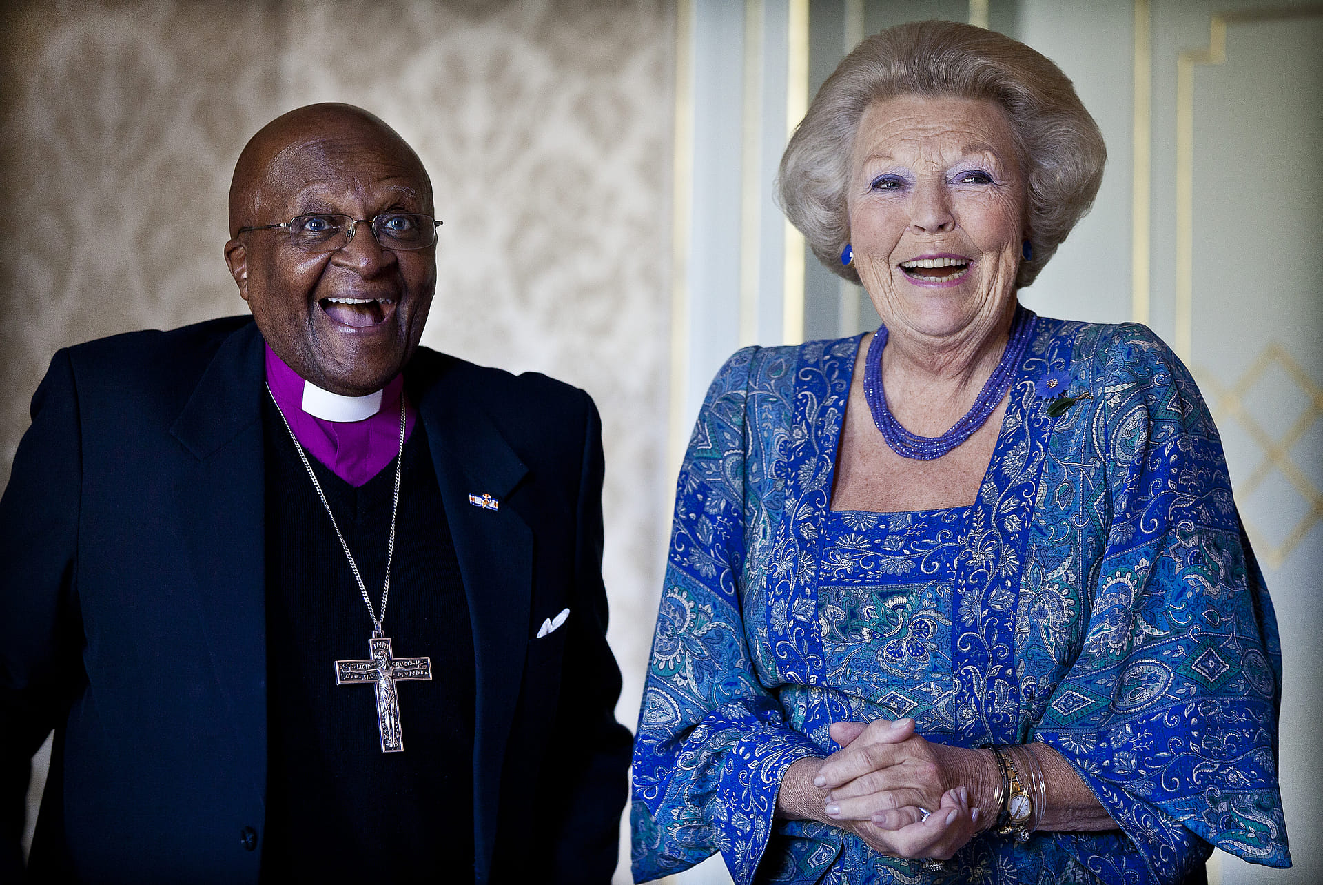 In 2012 met toen nog koningin Beatrix tijdens een bezoek aan Nederland.