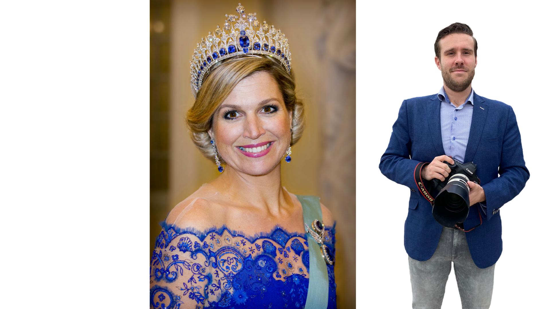 Partick van Katwijk maakte deze foto van Máxima in haar inhuldigingsjurk bij het staatsbanket in