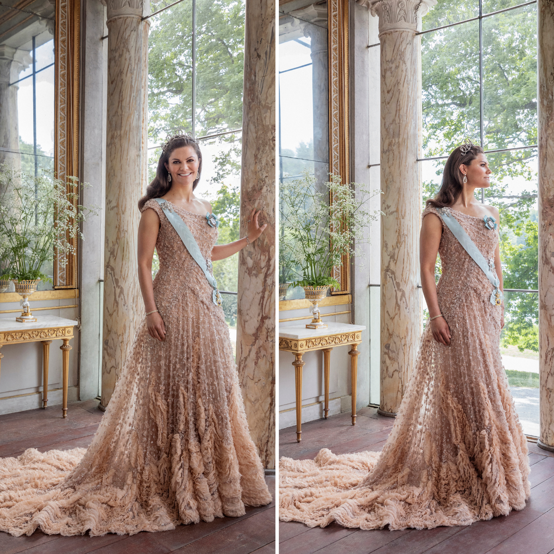 Victoria in de jurk van Ellie Saab, tien jaar later.