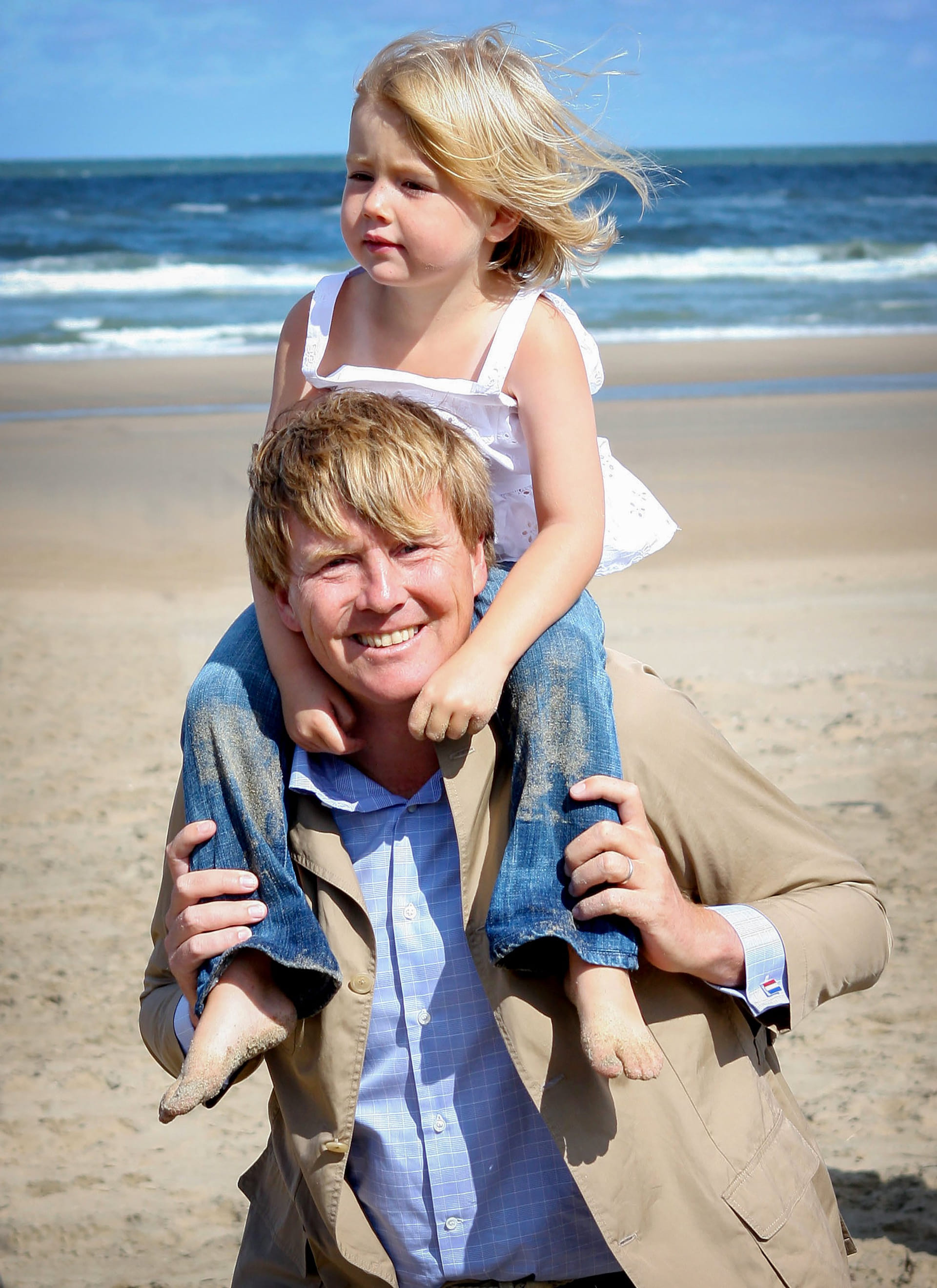 Deze foto maakte Patrick van Katwijk van kroonprins Willem-Alexander en prinses Alexia tijdens de