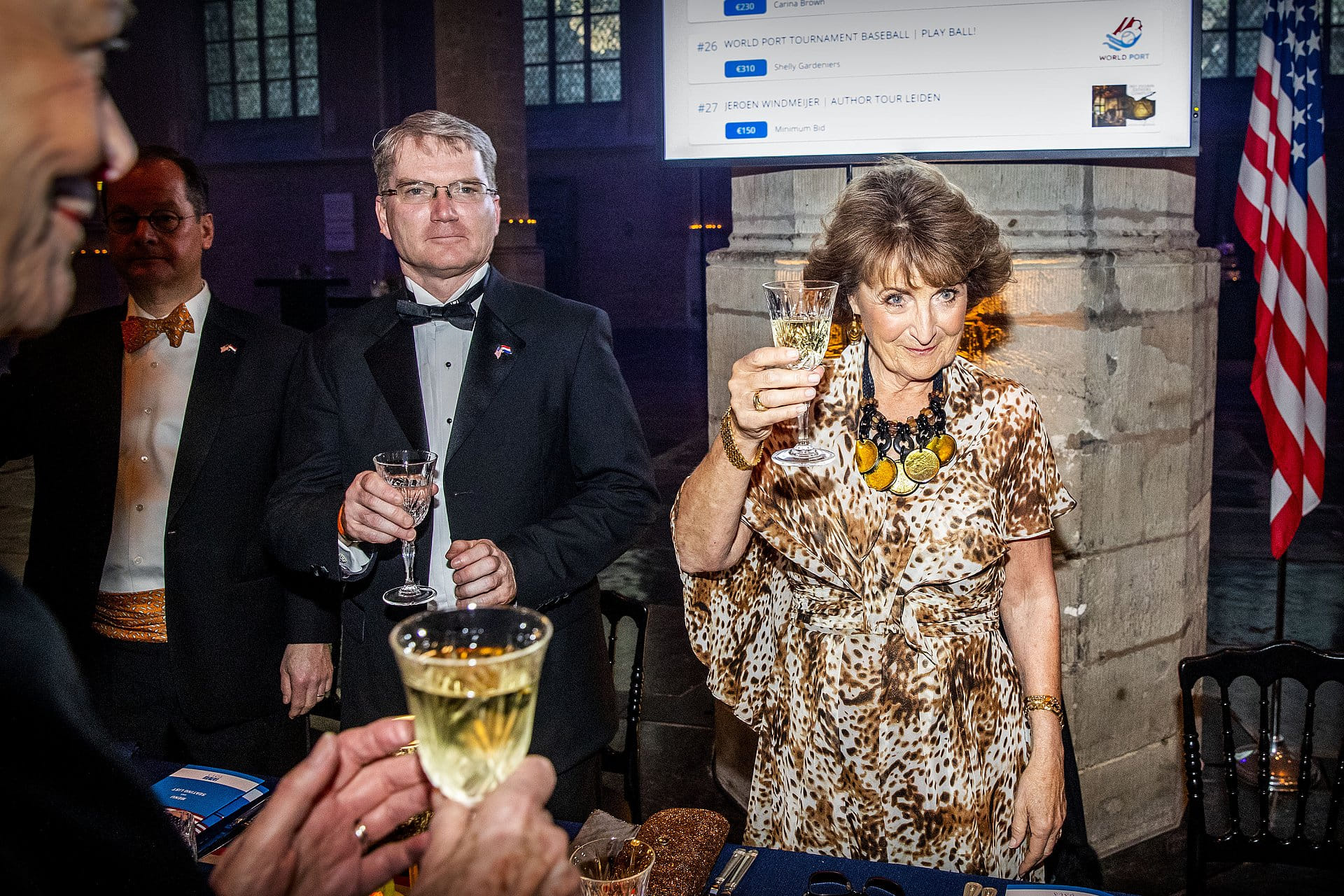 Prinses Margriet woont op 4 April 2019 in de Pieterskerk in Leiden een galadiner bij van de NAF.