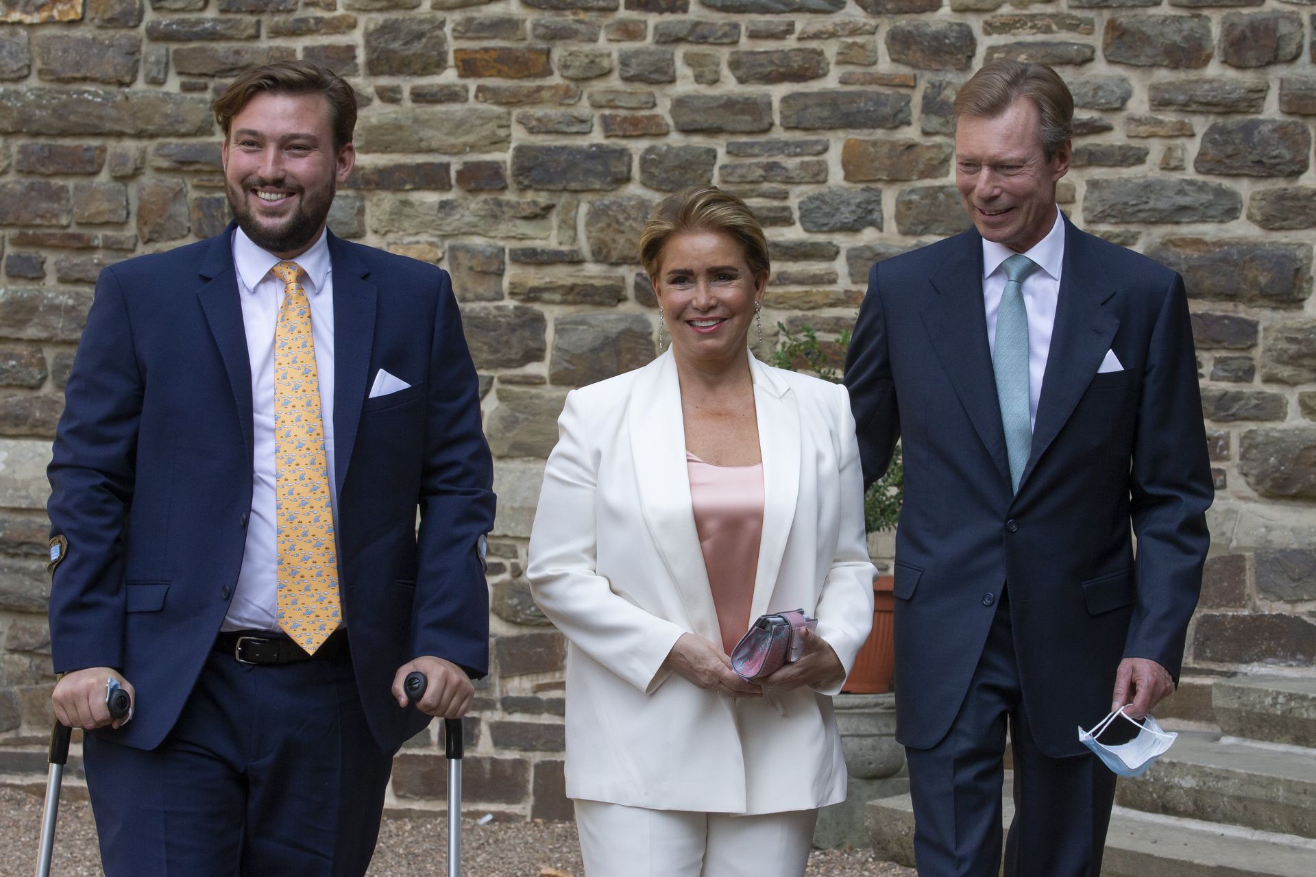 Prins Sebastien samen met zijn ouders groothertog Henri en groothertogin Maria Teresa