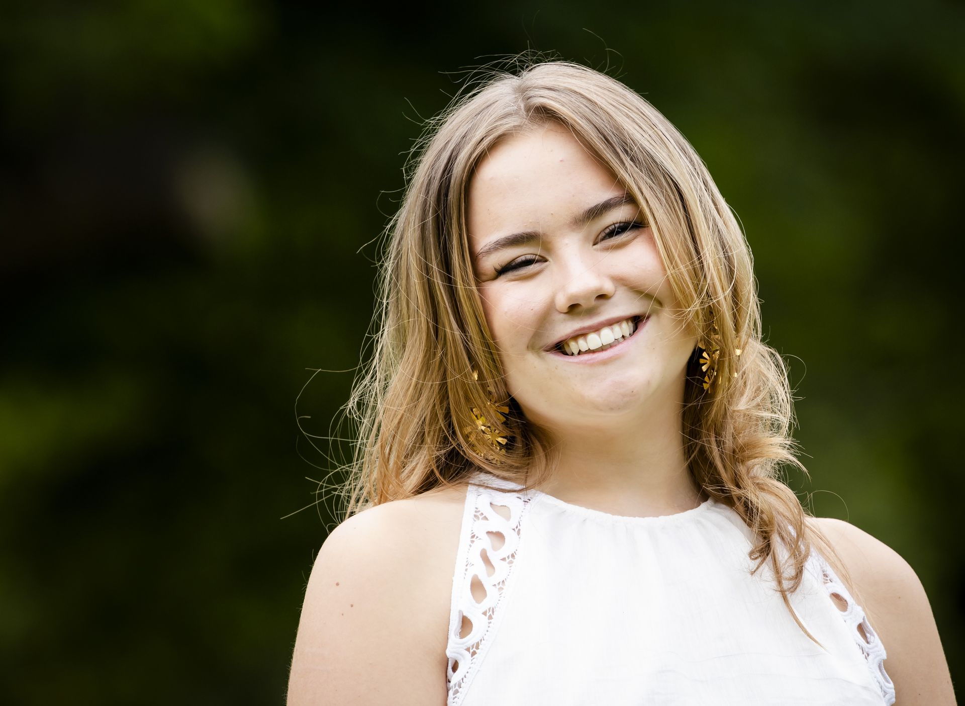 Prinses Ariane schitterde op vrijdag tijdens de fotosessie.