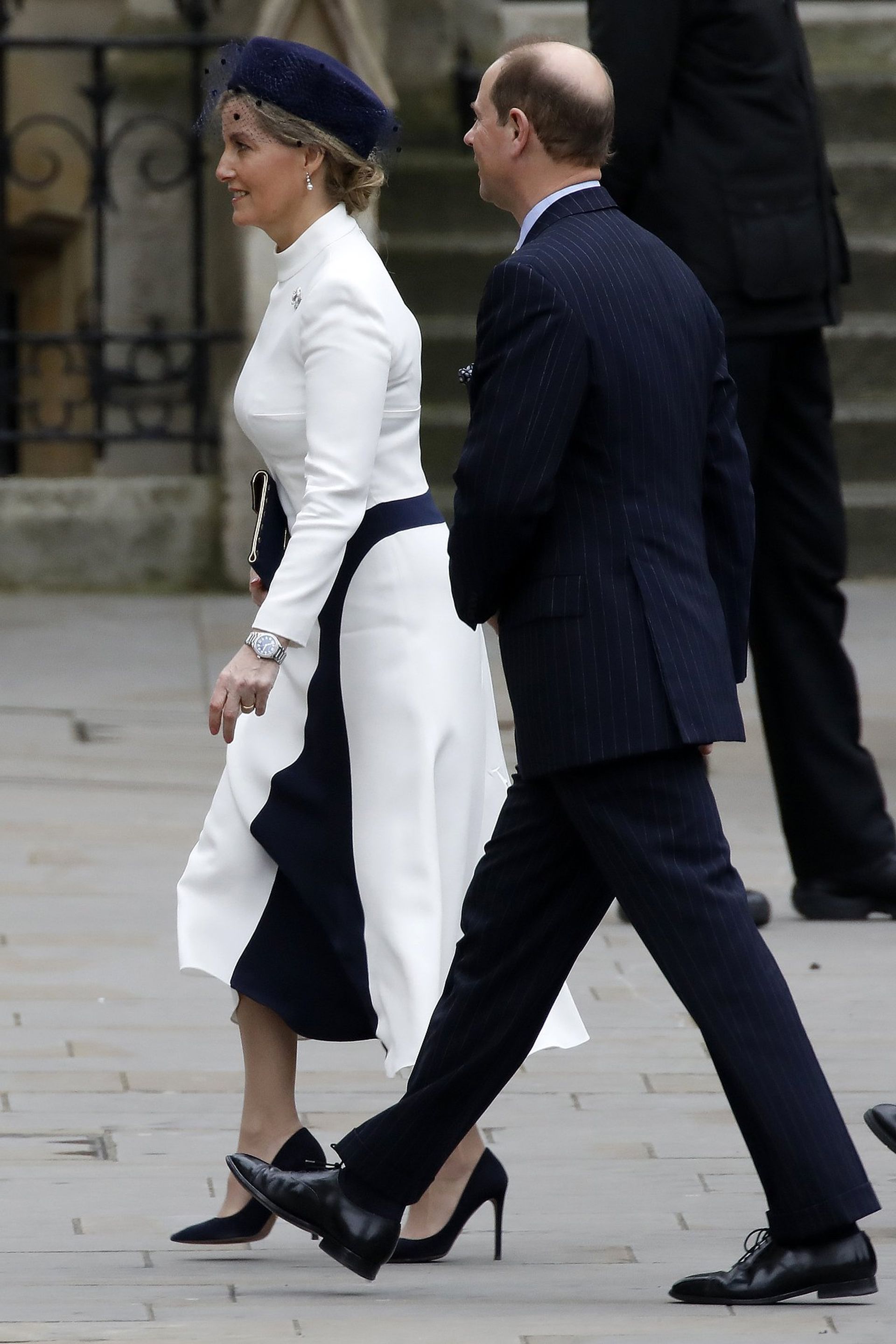 Sophie en Edward arriveren bij Westminster Abbey voor de viering van Commonwealth Day, 9 maart 2020.