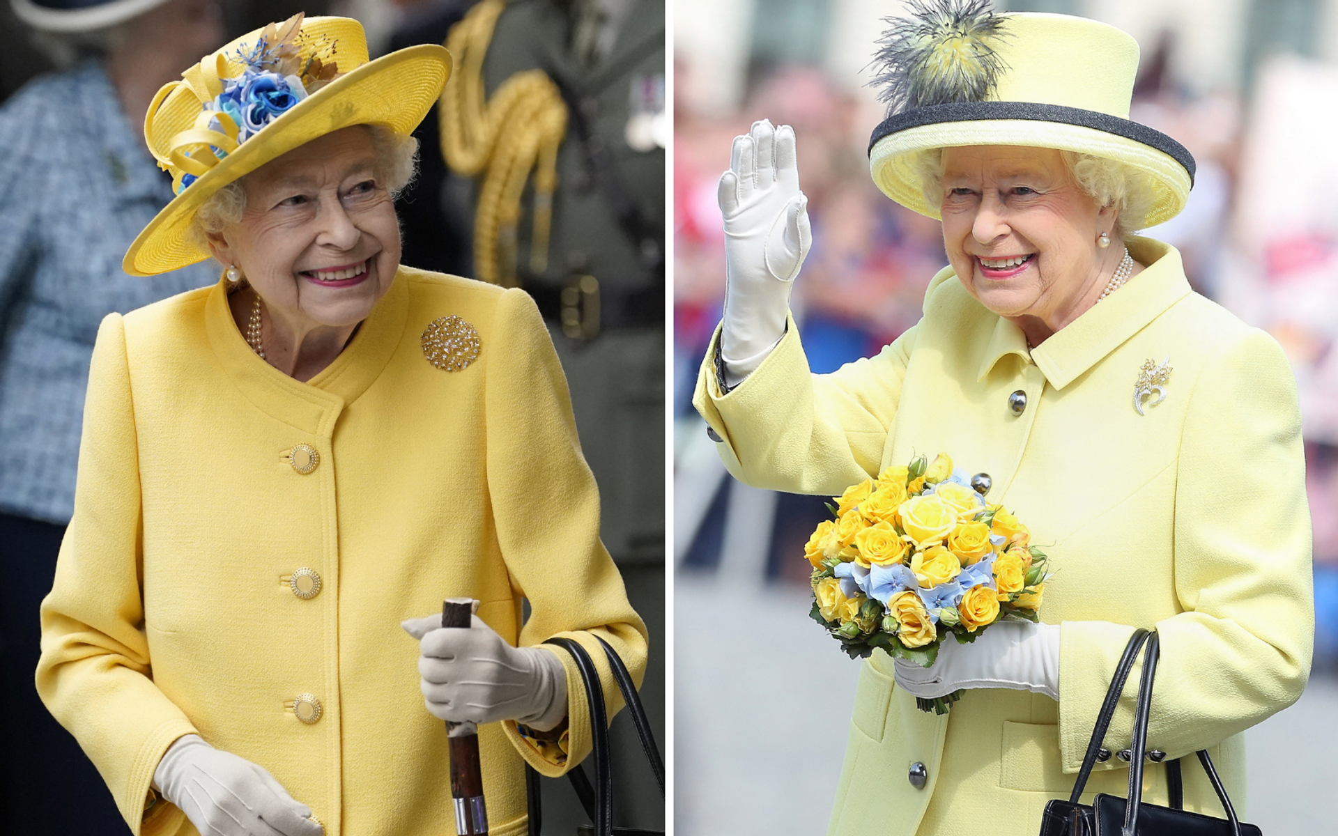 Koningin-Elizabeth-gele-outfits