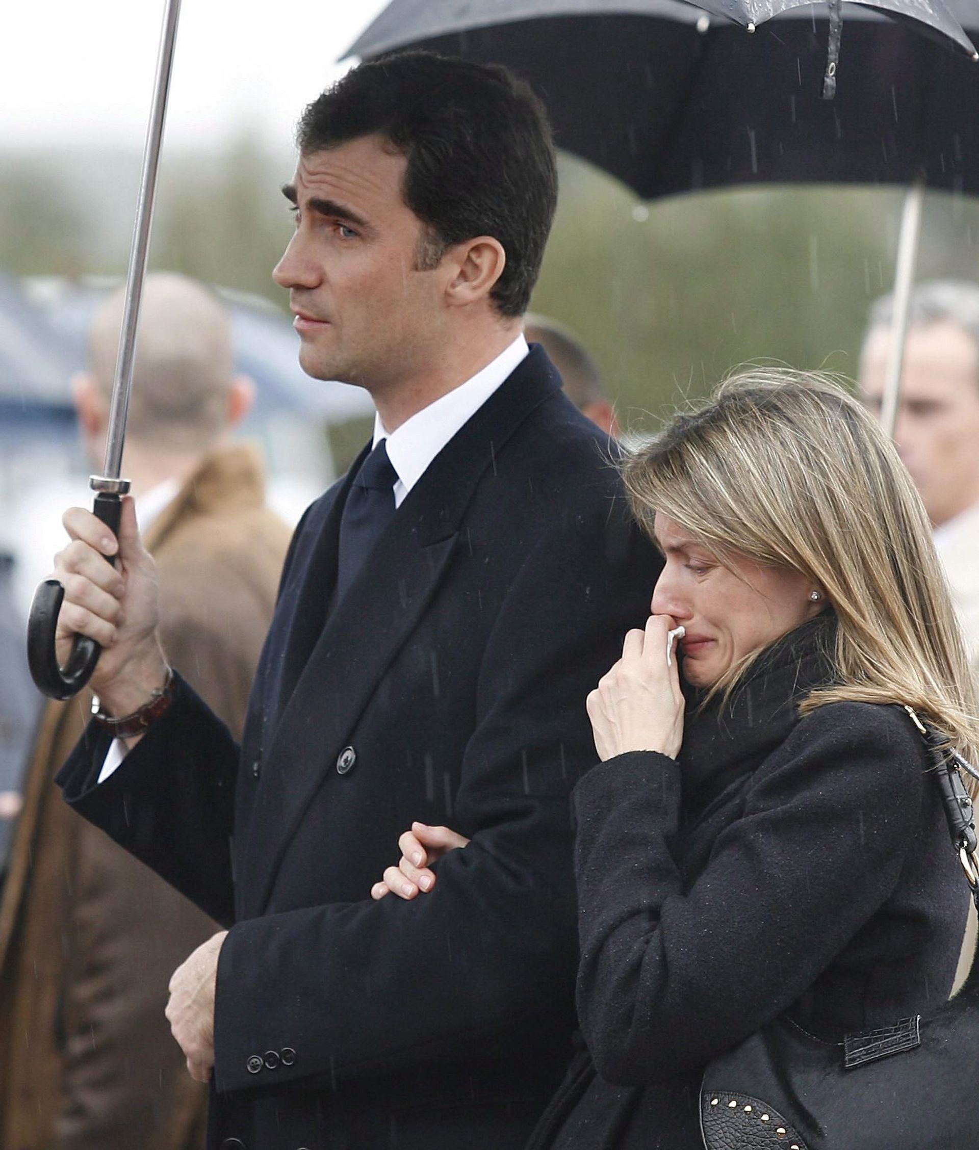 2007 - Felipe en Letizia bij de begrafenis van Erika Ortiz