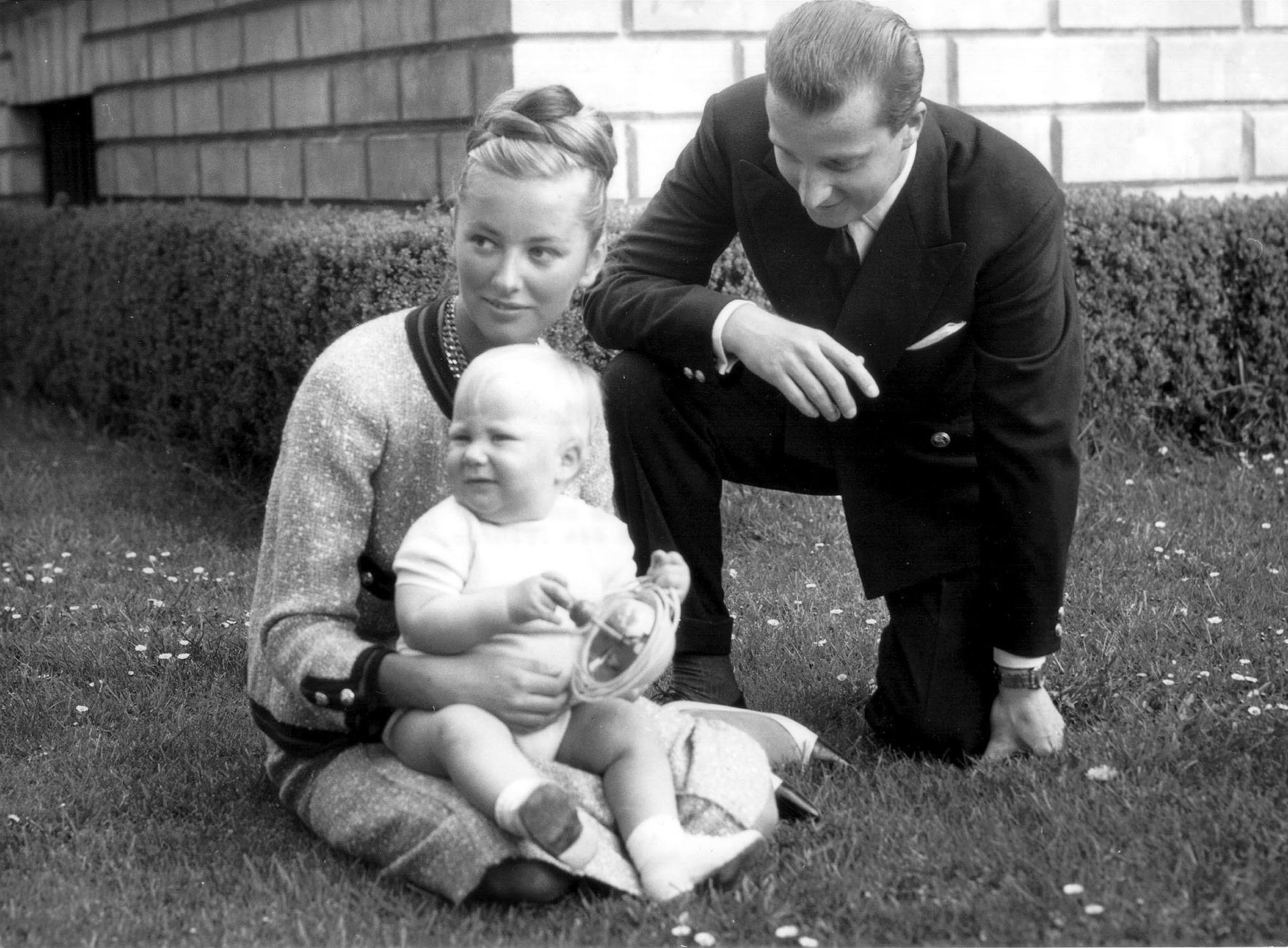 Prins Albert en Paola met hun zoon Filip.