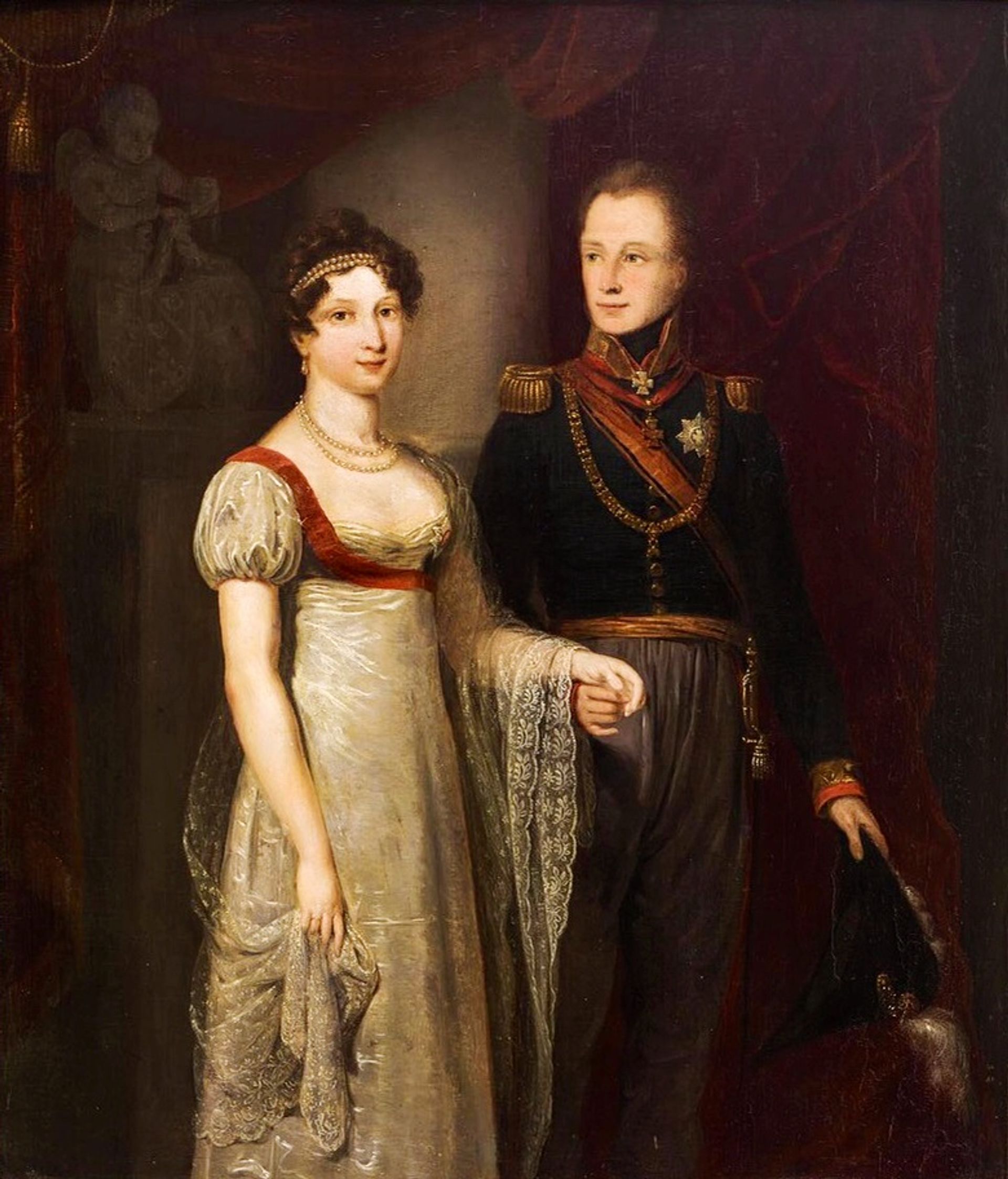 Koning Willem II en zijn echtgenote Anna Paulowna.
