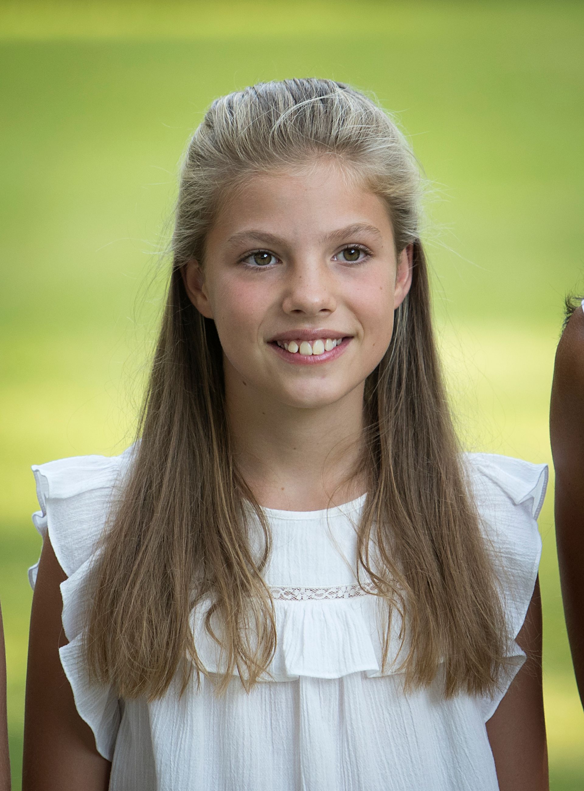 Prinses Sofia poseert voor de pers tijdens de zomervakantie in 2019.