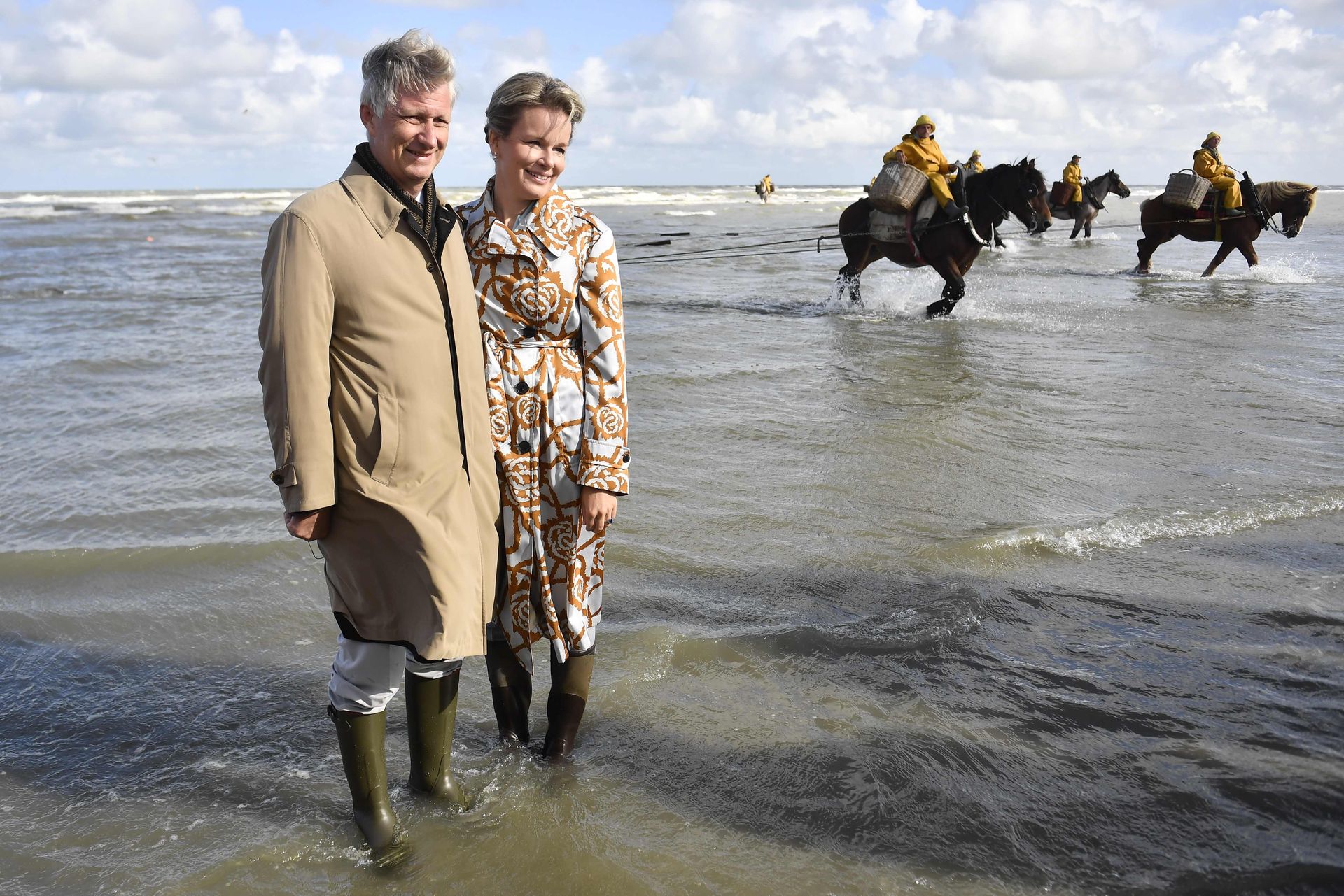Samen met Mathilde vissen op het water in België.