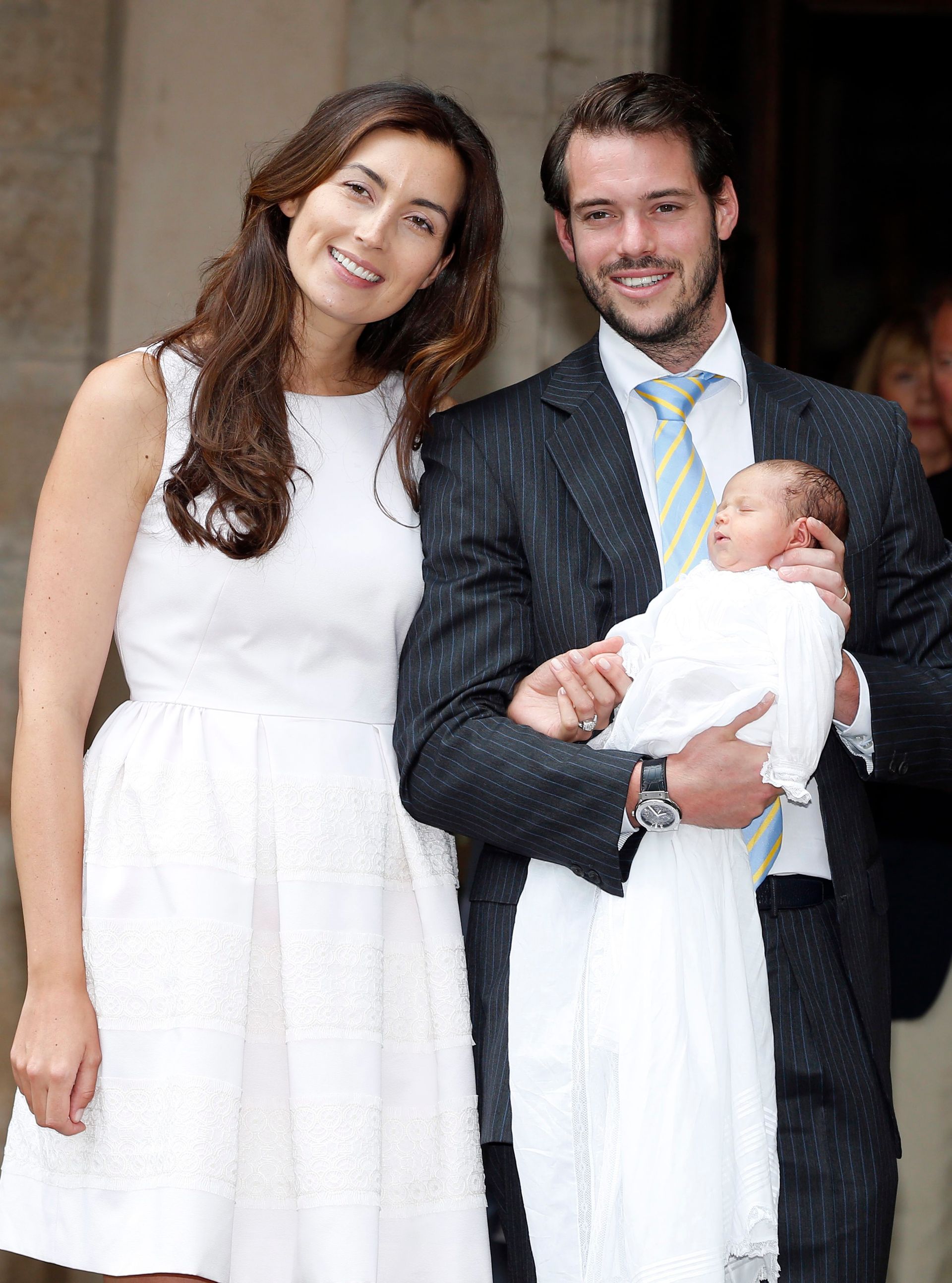 Prins Félix en prinses Claire met dochter Amalia.