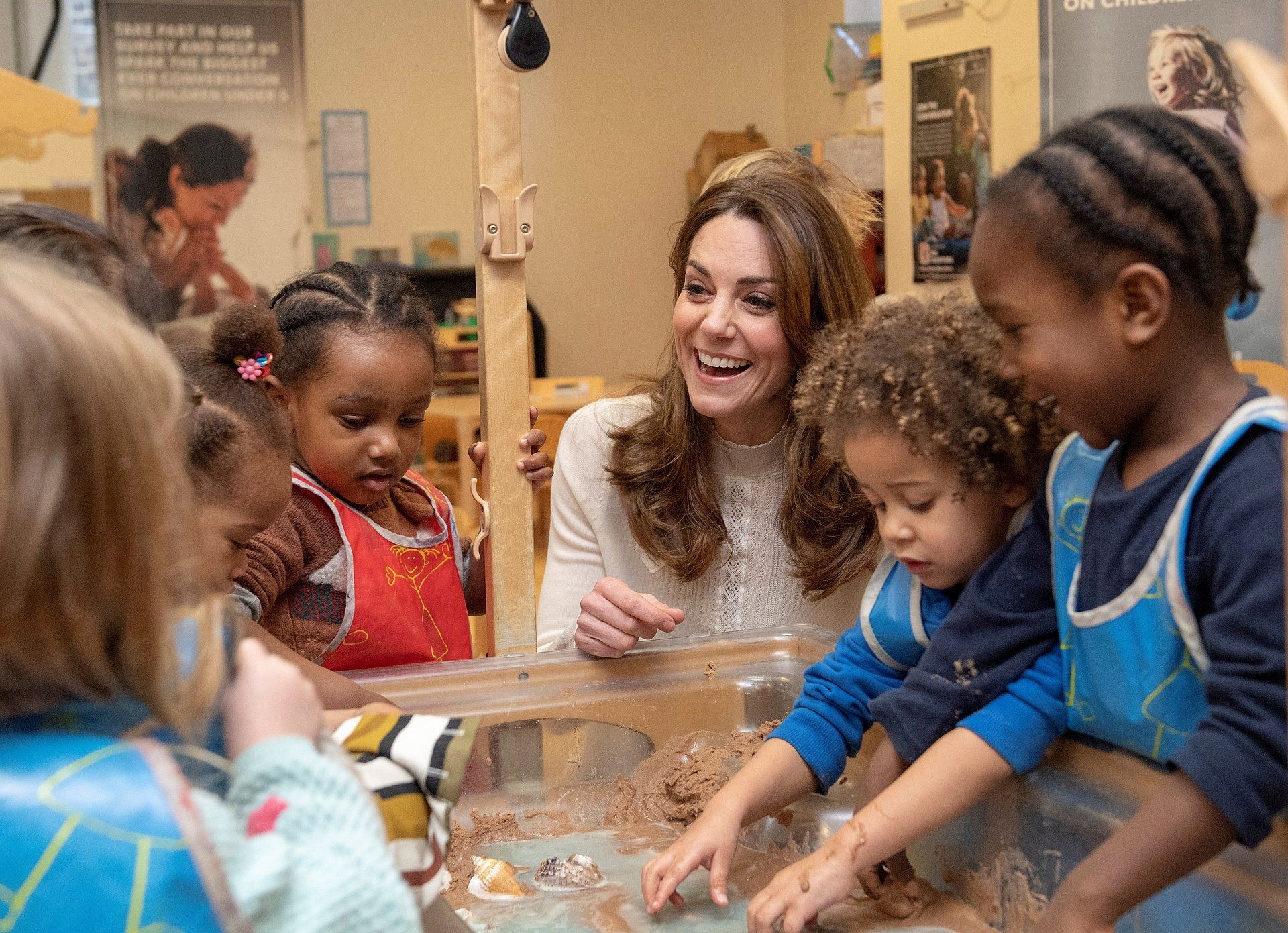 Catherine brengt begin dit jaar een bezoek aan de London Early Years Foundation.