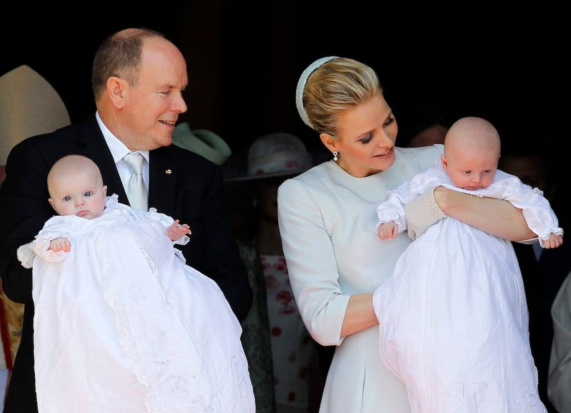 Prins Jacques en prinses Gabriella worden gedoopt in de kathedraal van Monaco
