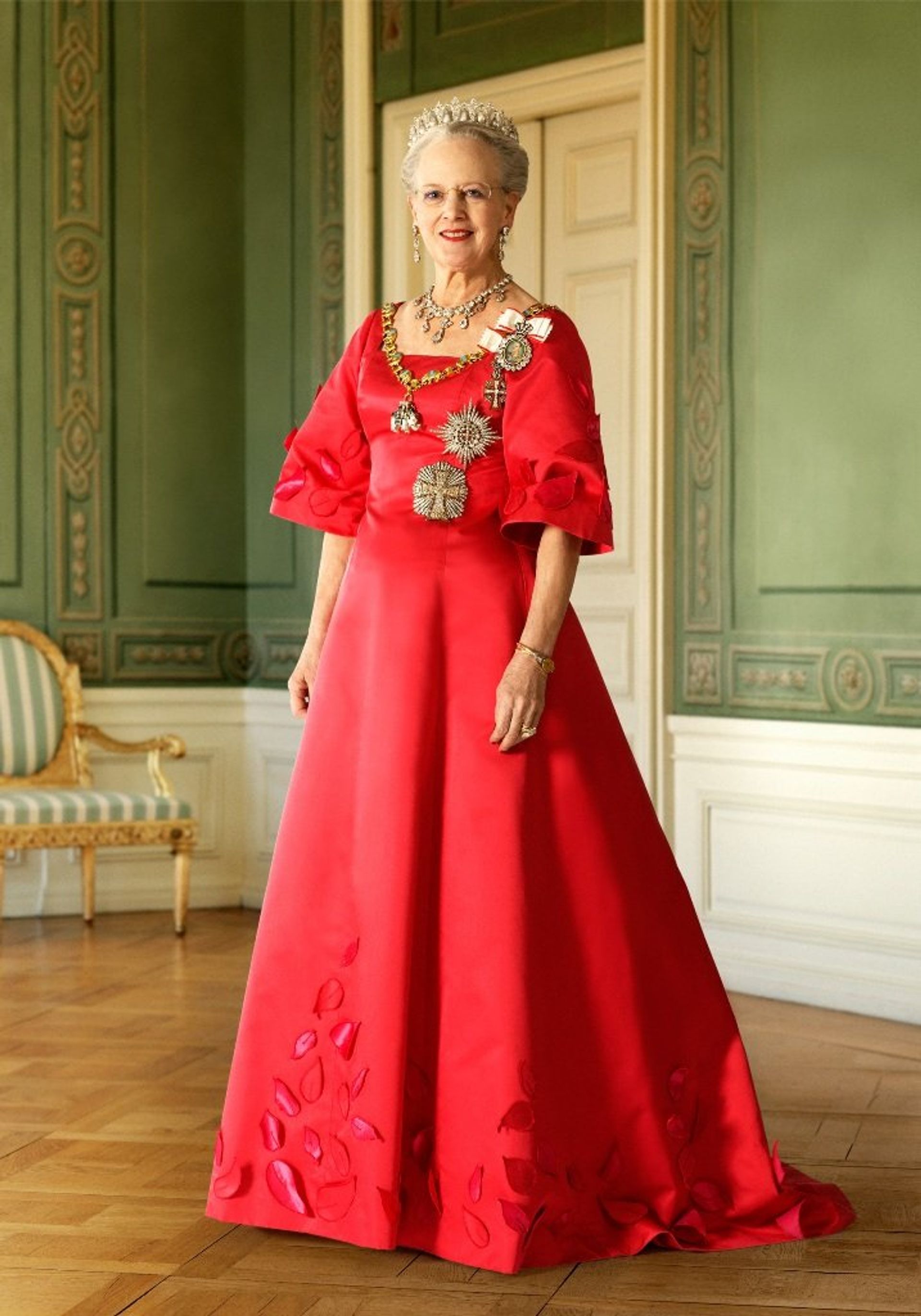 Margrethe draagt het diadeem in 2012.